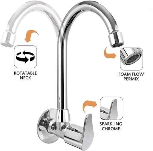 Dalton Steel Kitchen Sink Tap (Sink Cock)