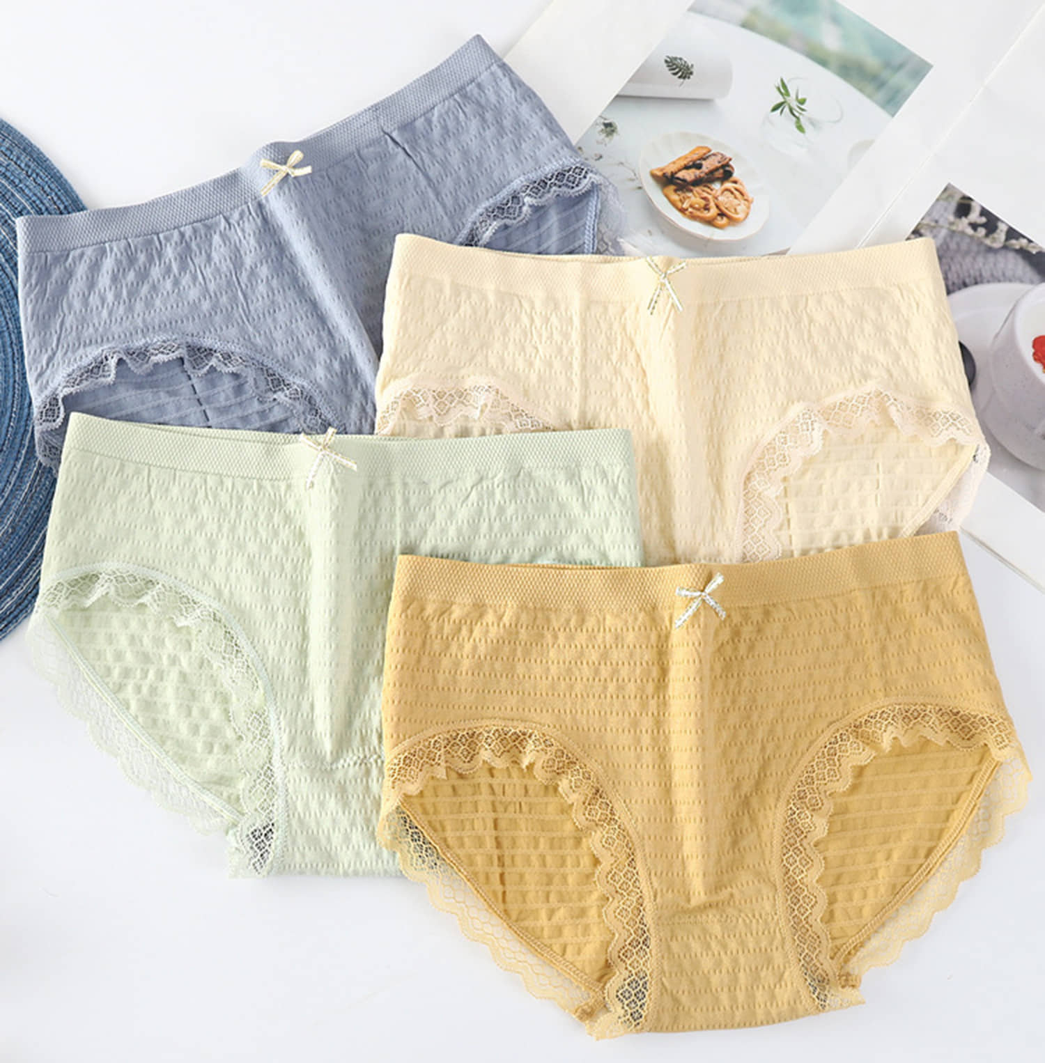 Flenzy Pack of 4 Nylon Hipster For Women ( Multicolor1 )