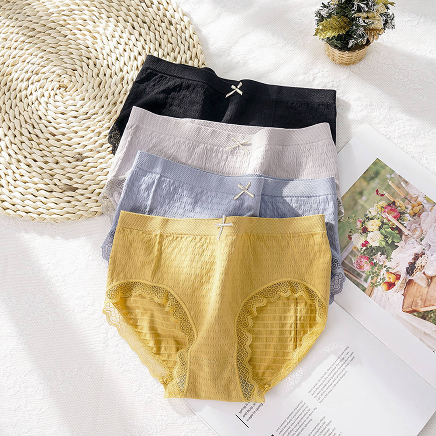     			Flenzy Pack of 4 Nylon Hipster For Women ( Multicolor1 )