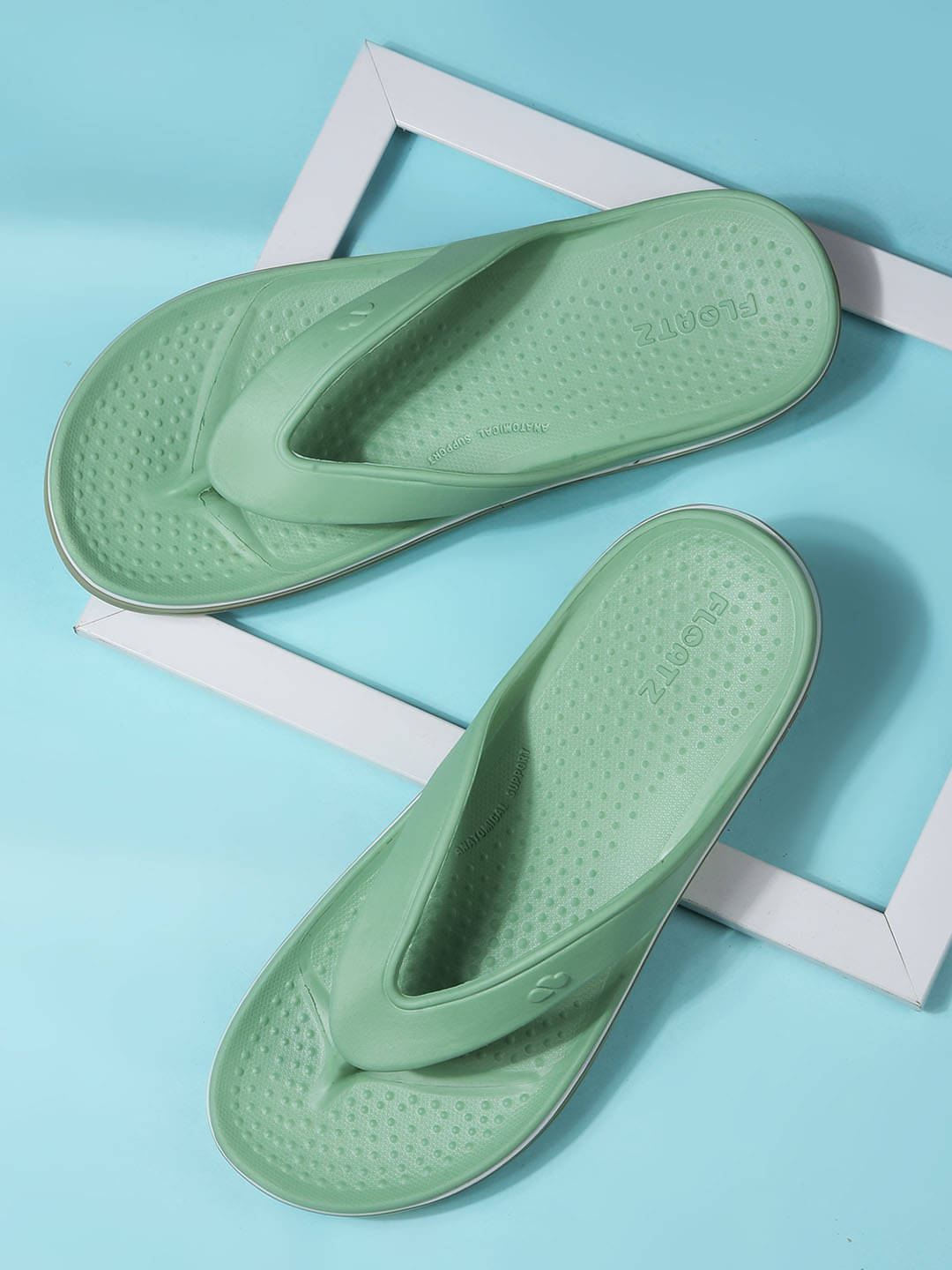     			Floatz Green Men's Thong Flip Flop