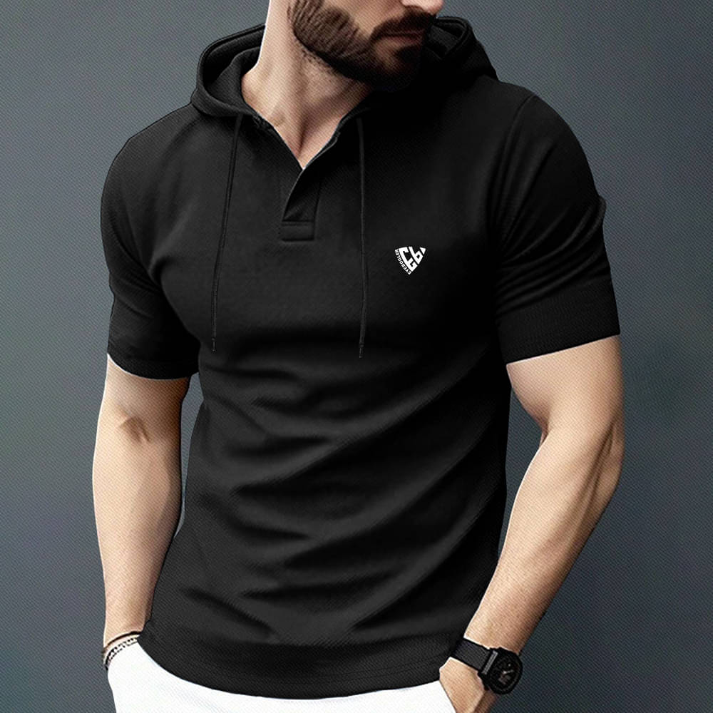     			Eyebogler Men Cotton Blend Regular Fit Solid T-Shirt ( Black )