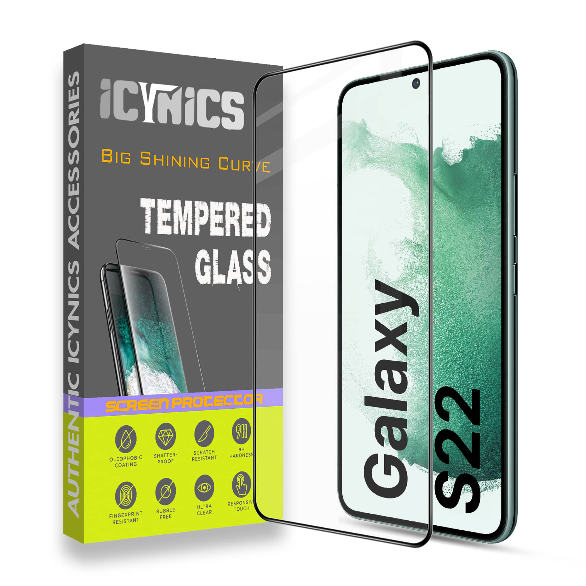 Icynics Tempered Glass Compatible For Samsung Galaxy S22 ( Pack of 1 ) Icynics Tempered Glass Compatible For Samsung Galaxy S22 ( Pack of 1 )
