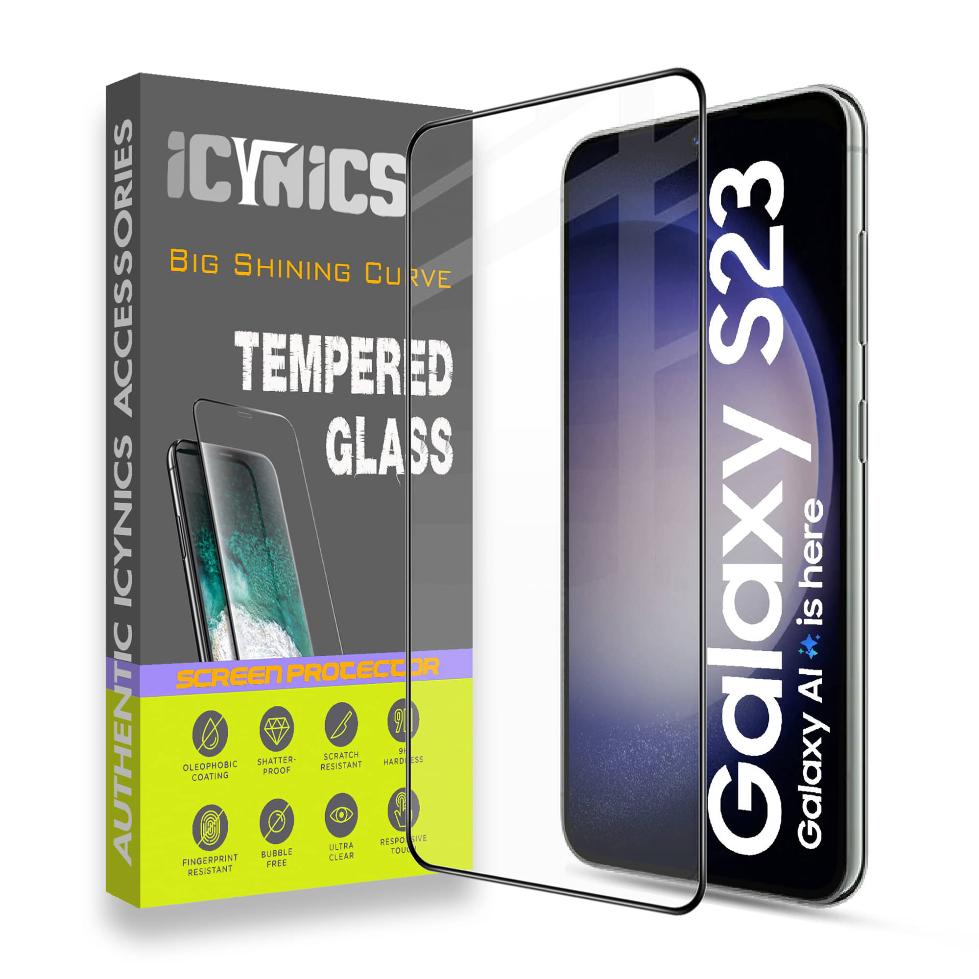 Icynics Tempered Glass Compatible For Samsung Galaxy S23 ( Pack of 1 ) Icynics Tempered Glass Compatible For Samsung Galaxy S23 ( Pack of 1 )