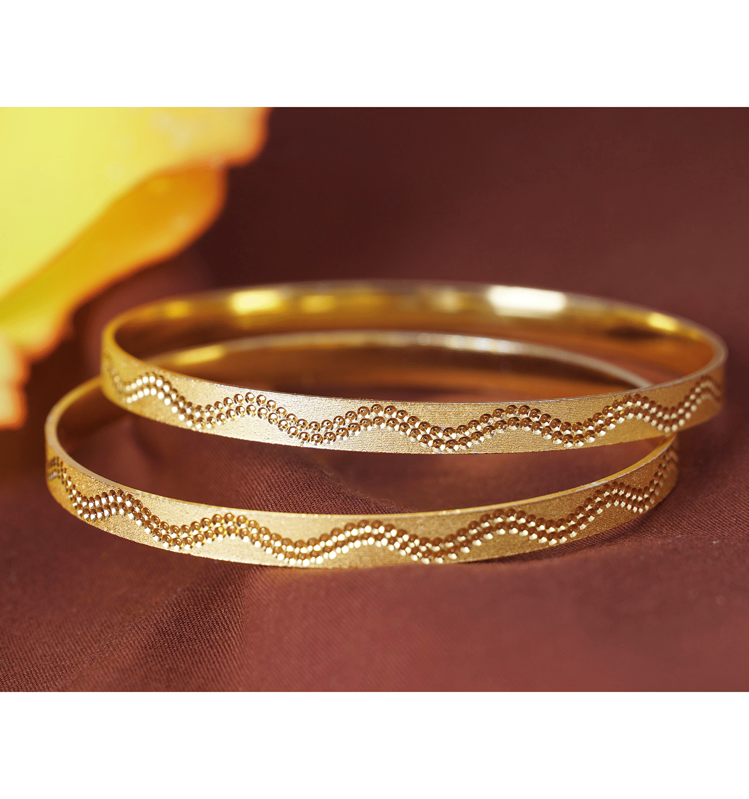 JFL - Jewellery For Less Gold Bangle ( Pack of 2 ) JFL - Jewellery For Less Gold Bangle ( Pack of 2 )