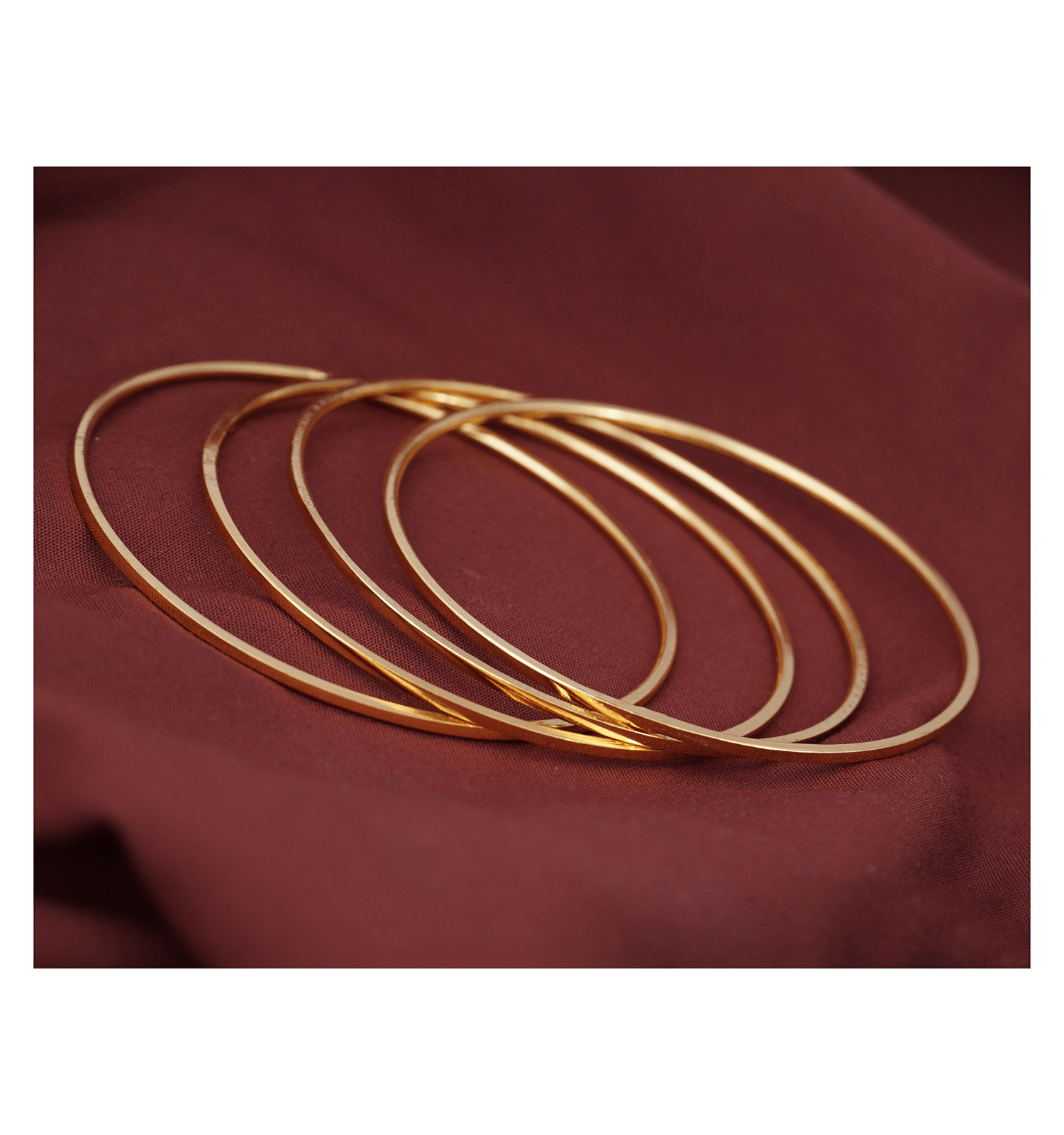 JFL - Jewellery For Less Gold Bangle ( Pack of 4 ) JFL - Jewellery For Less Gold Bangle ( Pack of 4 )