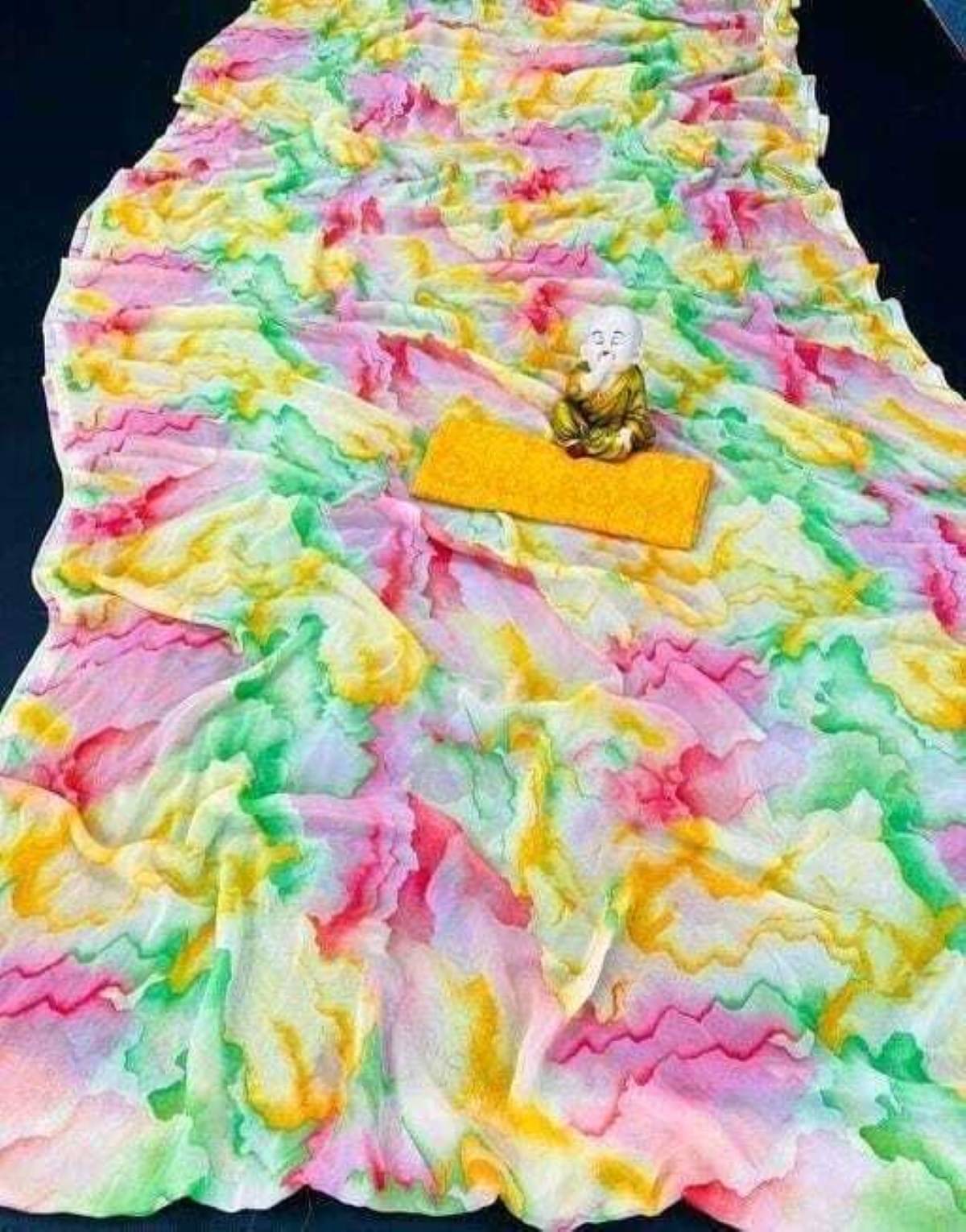 JIHANA FAB Georgette Printed Saree With Unstitched Blouse Piece ( Yellow ) JIHANA FAB Georgette Printed Saree With Unstitched Blouse Piece ( Yellow )