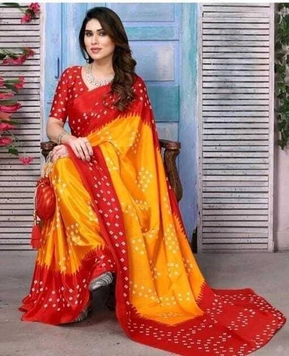     			JIHANA FAB Georgette Printed Saree With Unstitched Blouse Piece ( Multicolor )