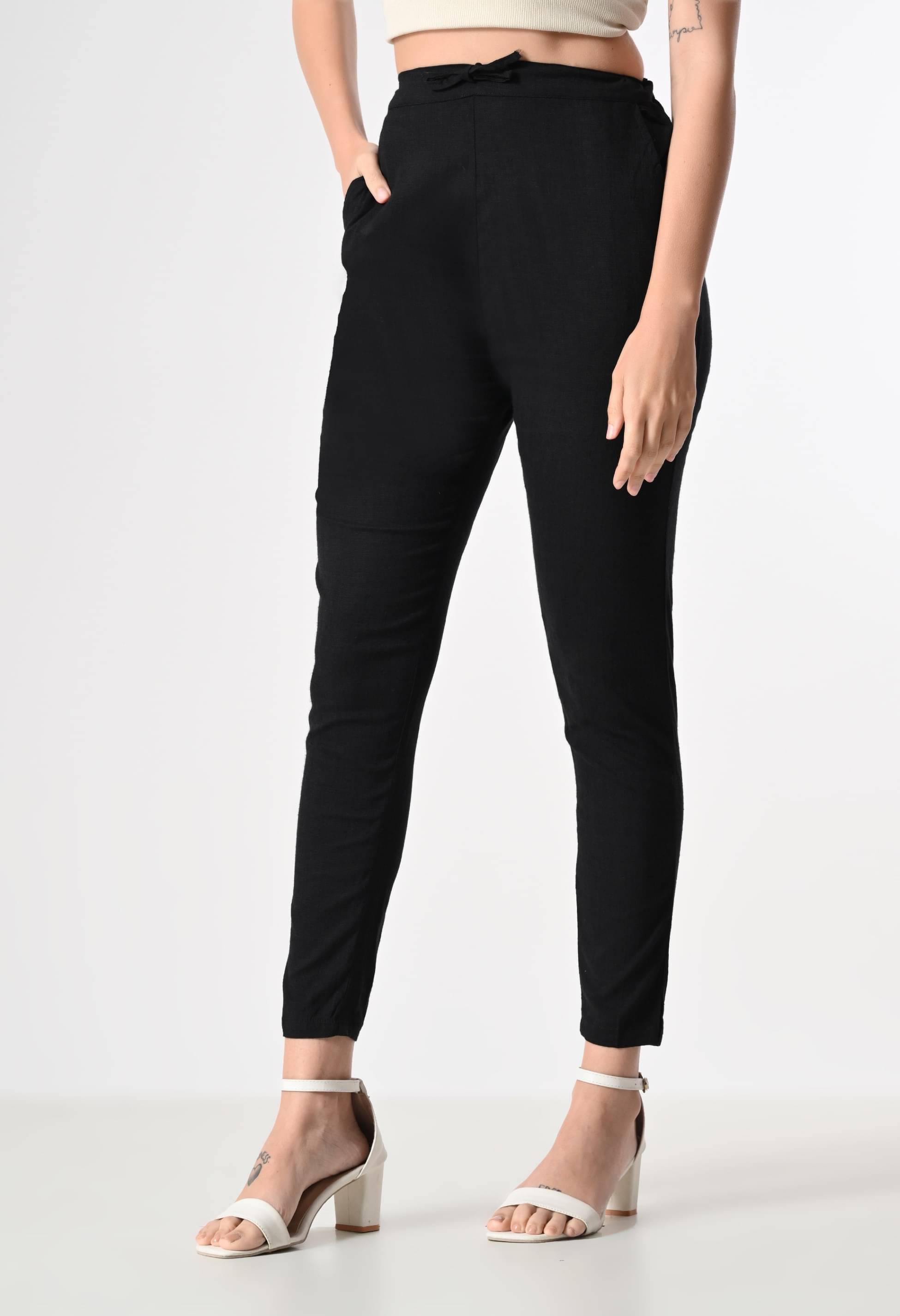     			MAURYA Pack of 1 Lycra Slim Women's Casual Pants ( Black )