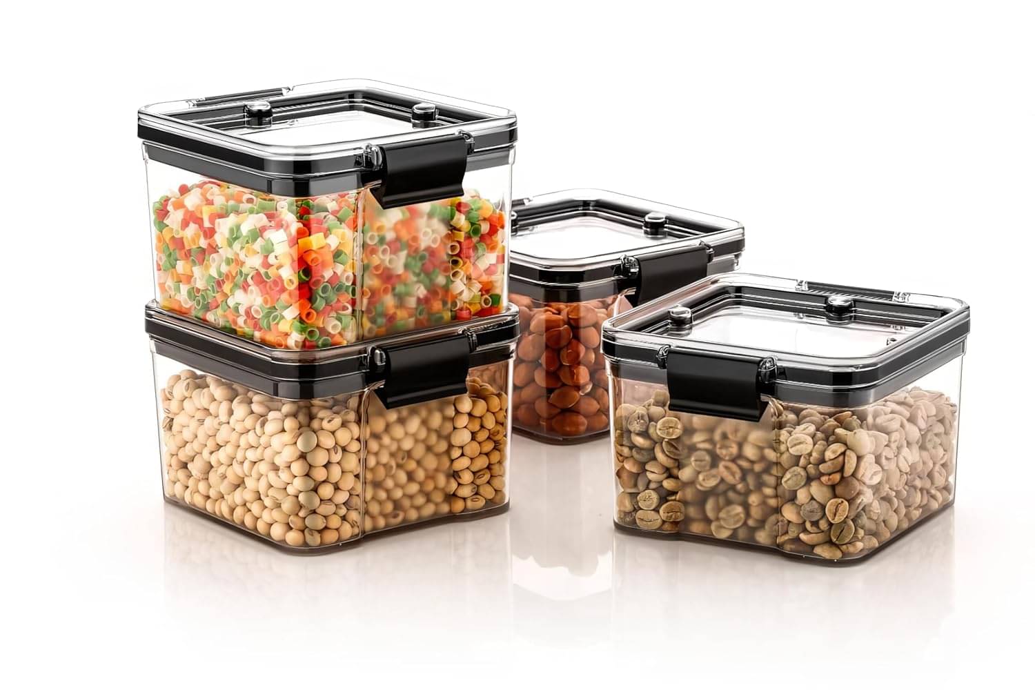     			NCMART Lock and Lock PET Transparent Spice Container ( Set of 4 )