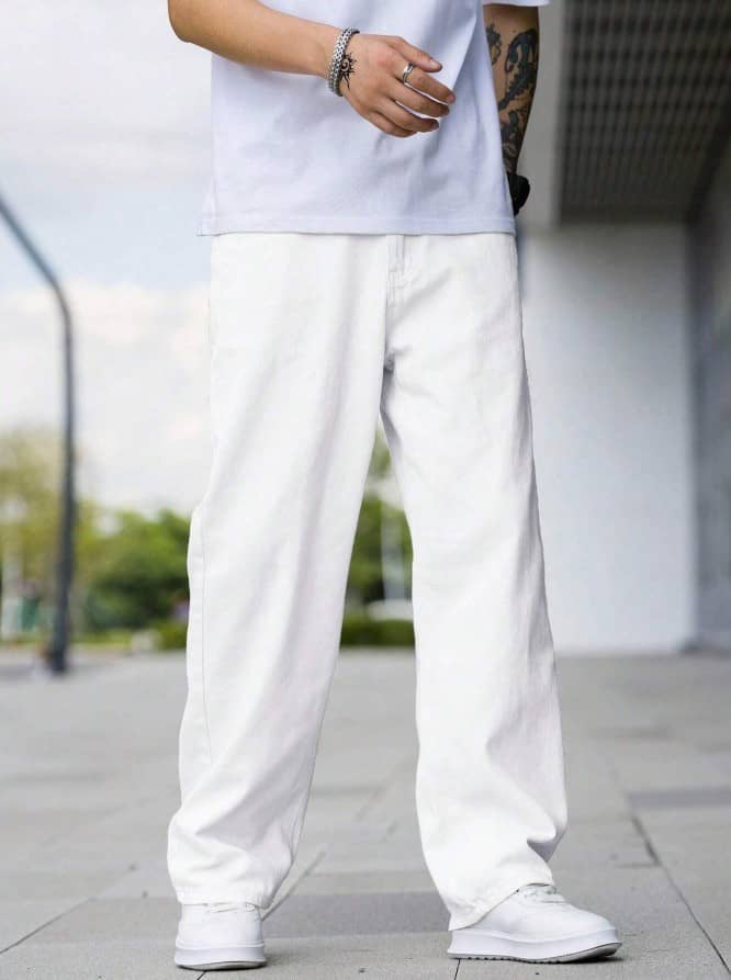 Niffer Fashion Basic Men's Jeans - White ( Pack of 1 ) - Jeans | Buy online on ZillyBuy
