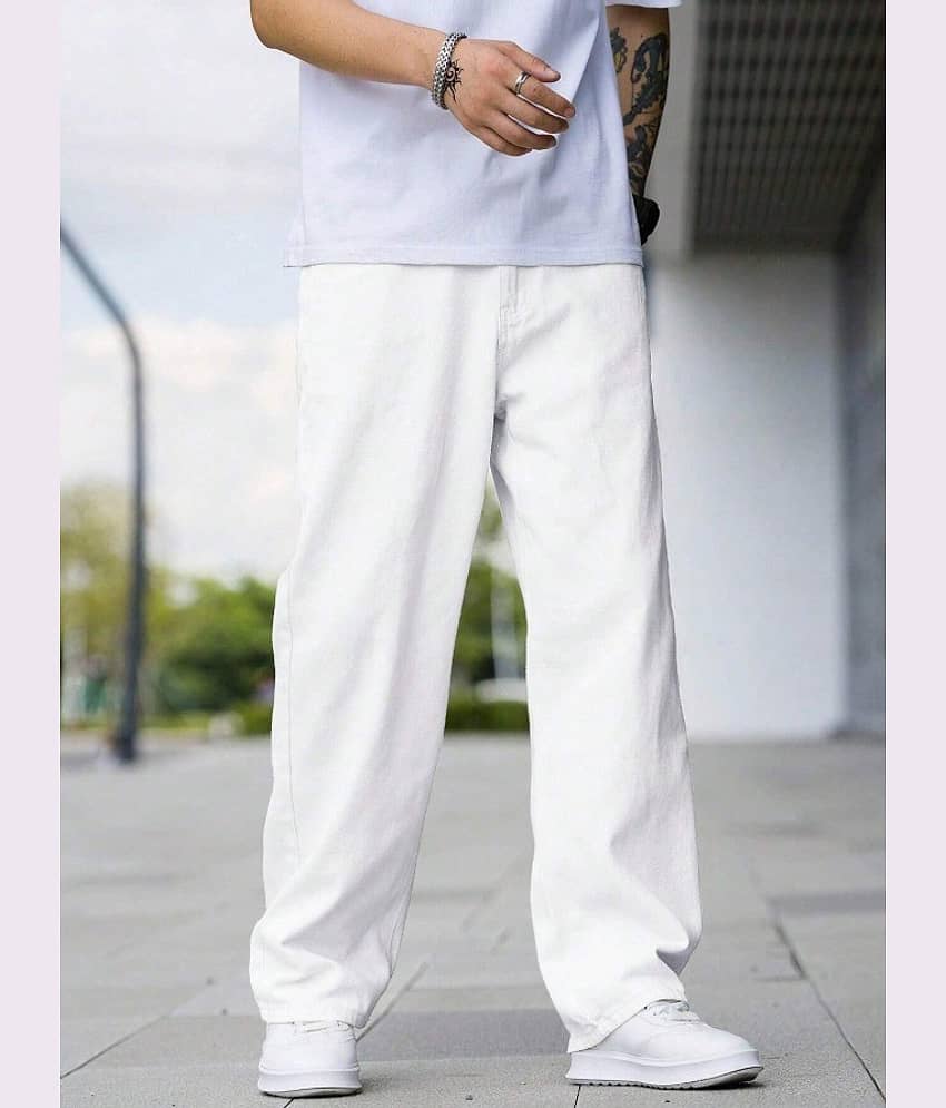 Niffer Fashion Basic Men's Jeans - White ( Pack of 1 ) - Jeans | Buy online on ZillyBuy
