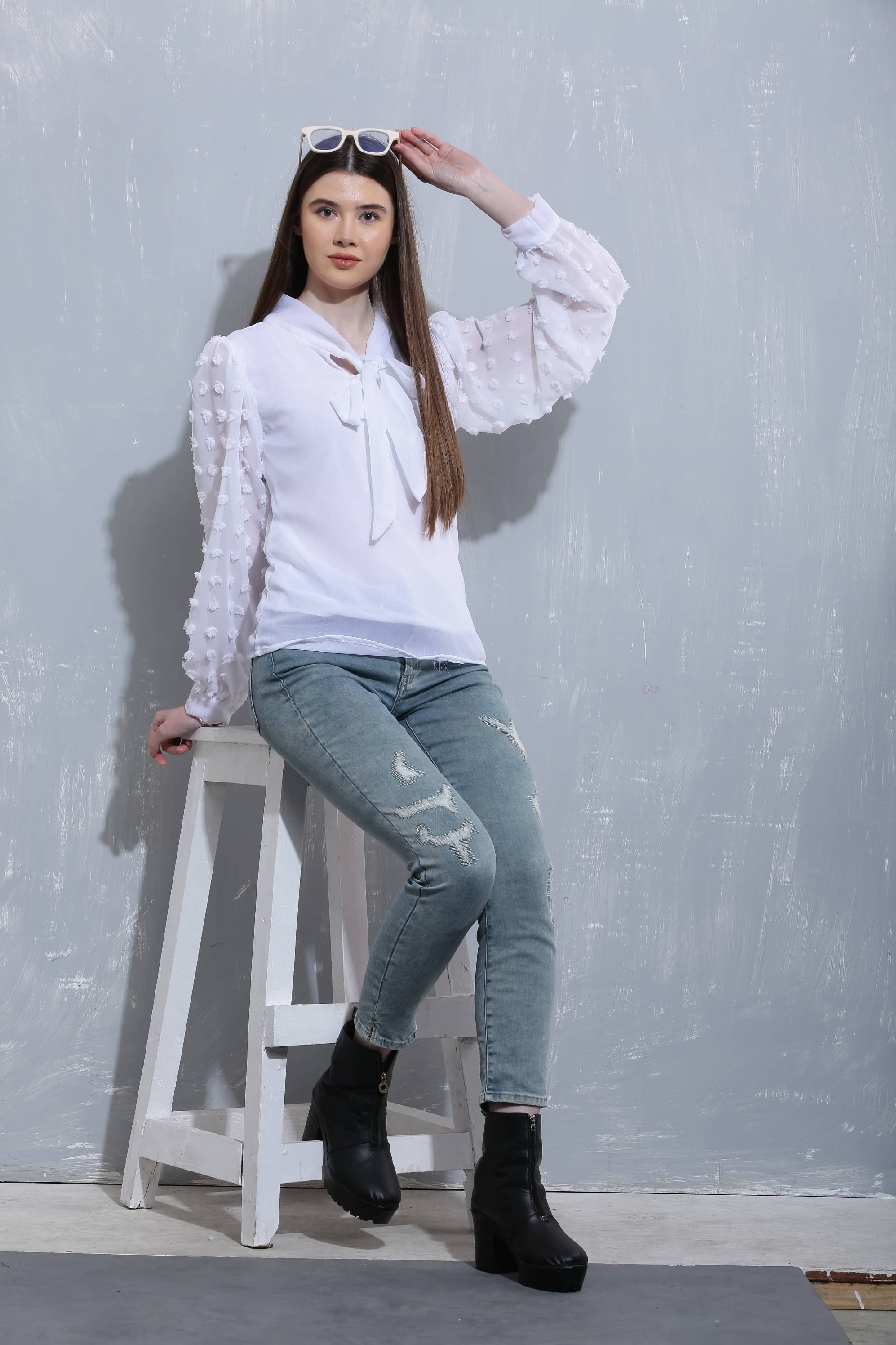     			RC NEOEN Women's Georgette Tunic ( White )