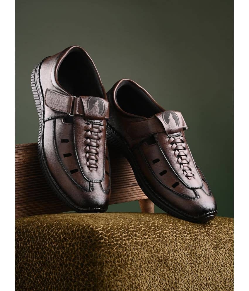 Rising Wolf - Brown Men's Sandals