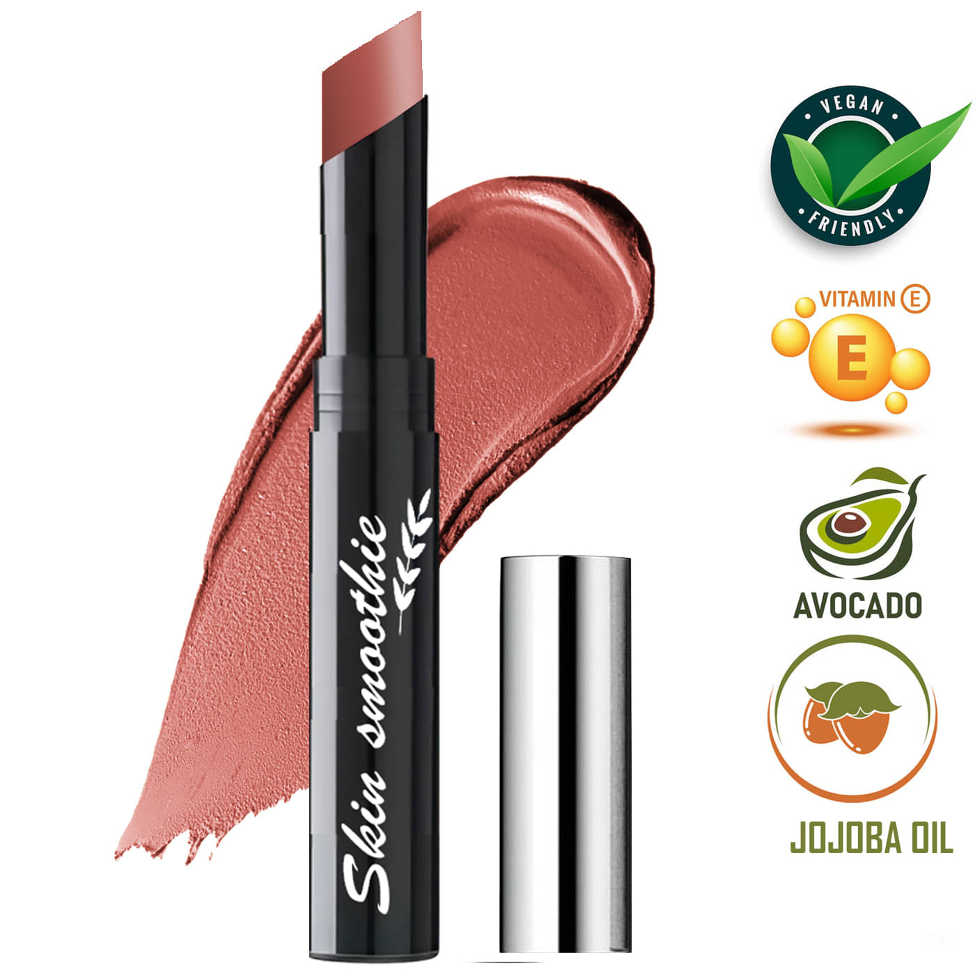     			SKIN SMOOTHIE Matte Finish Crayon Lipstick, Pink Crush, 2.5g, (Pack of 1)