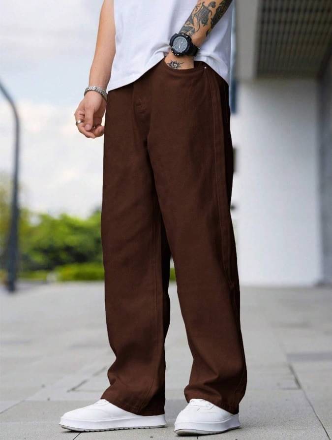 WOOMNY Flared Men's Jeans - Brown ( Pack of 1 )     			WOOMNY Flared Men's Jeans - Brown ( Pack of 1 )