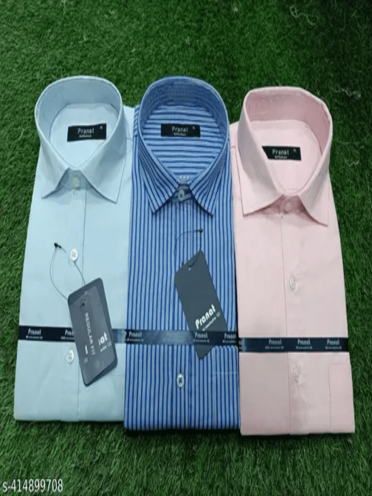 pranat Cotton Regular Fit Full Sleeves Men's Formal Shirt - Multicolor ( Pack of 3 )