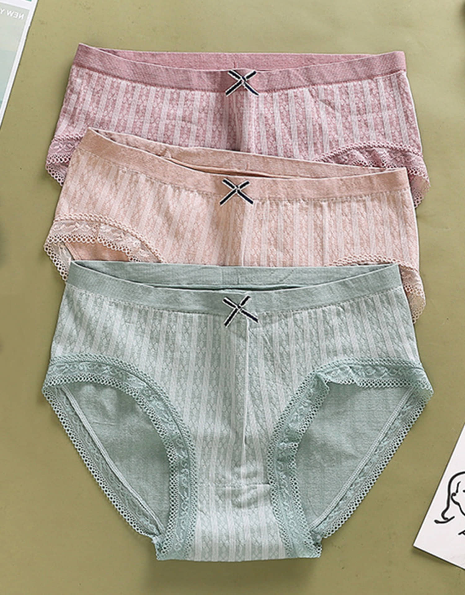 3Mads Pack of 3 Nylon Hipster For Women ( Multicolor6 )