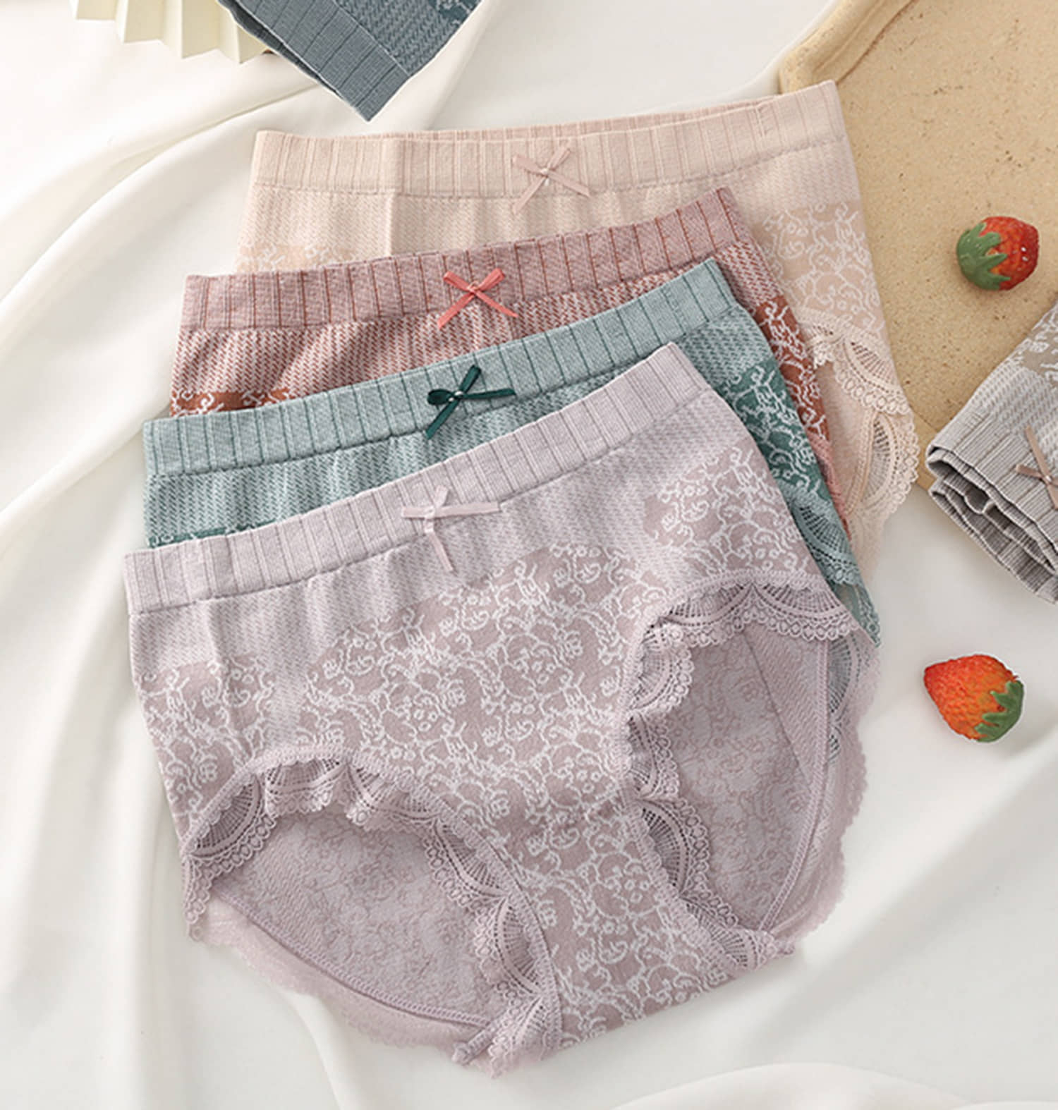 3Mads Pack of 4 Nylon Hipster For Women ( Multicolor5 )