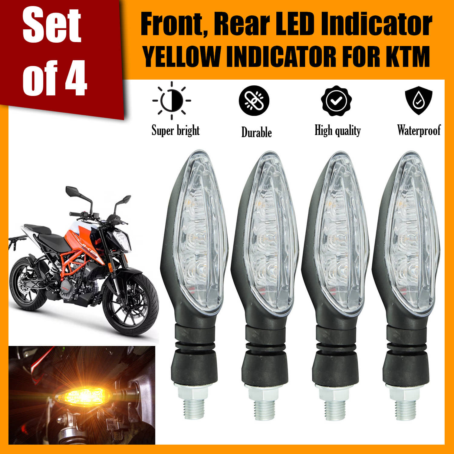 AKSMIT Front Bike Indicator For Two Wheelers