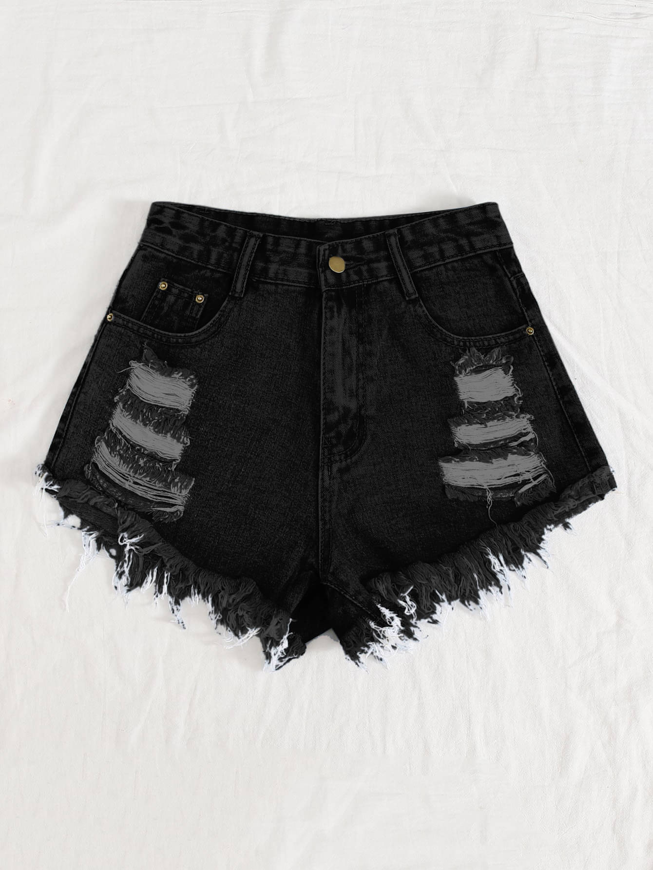     			Aahwan Denim Hot Pants - Black Single