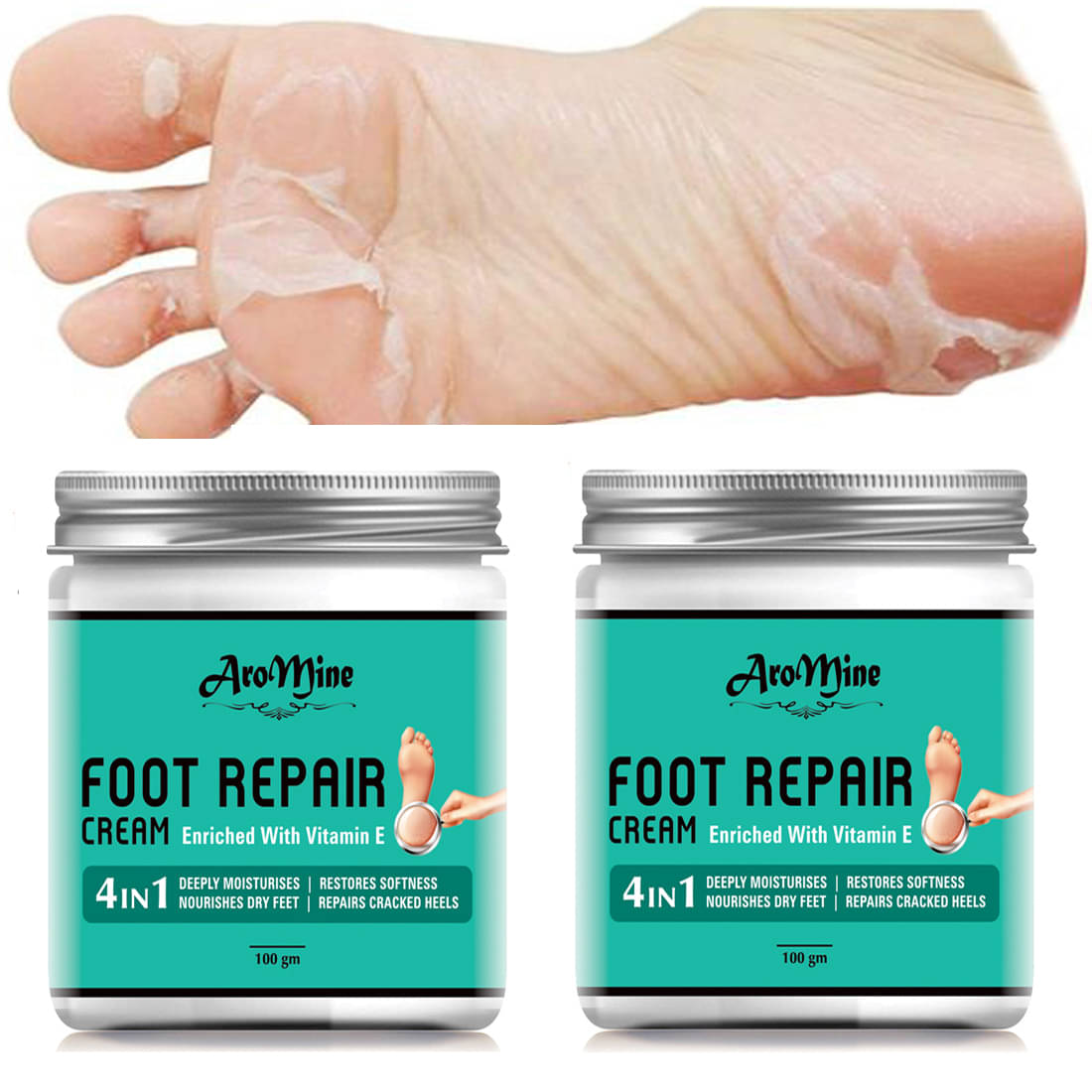 Aromine Cracked skin repair Cream for All year ( 200 g ) Pack of 2 Aromine Cracked skin repair Cream for All year ( 200 g ) Pack of 2