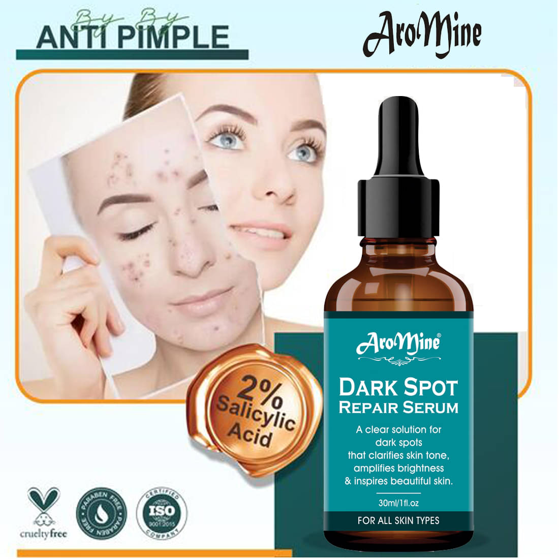 Aromine Face Serum Vitamin C Pigmentation Reducing For All Skin Type ( Pack of 1 ) Aromine Face Serum Vitamin C Pigmentation Reducing For All Skin Type ( Pack of 1 )