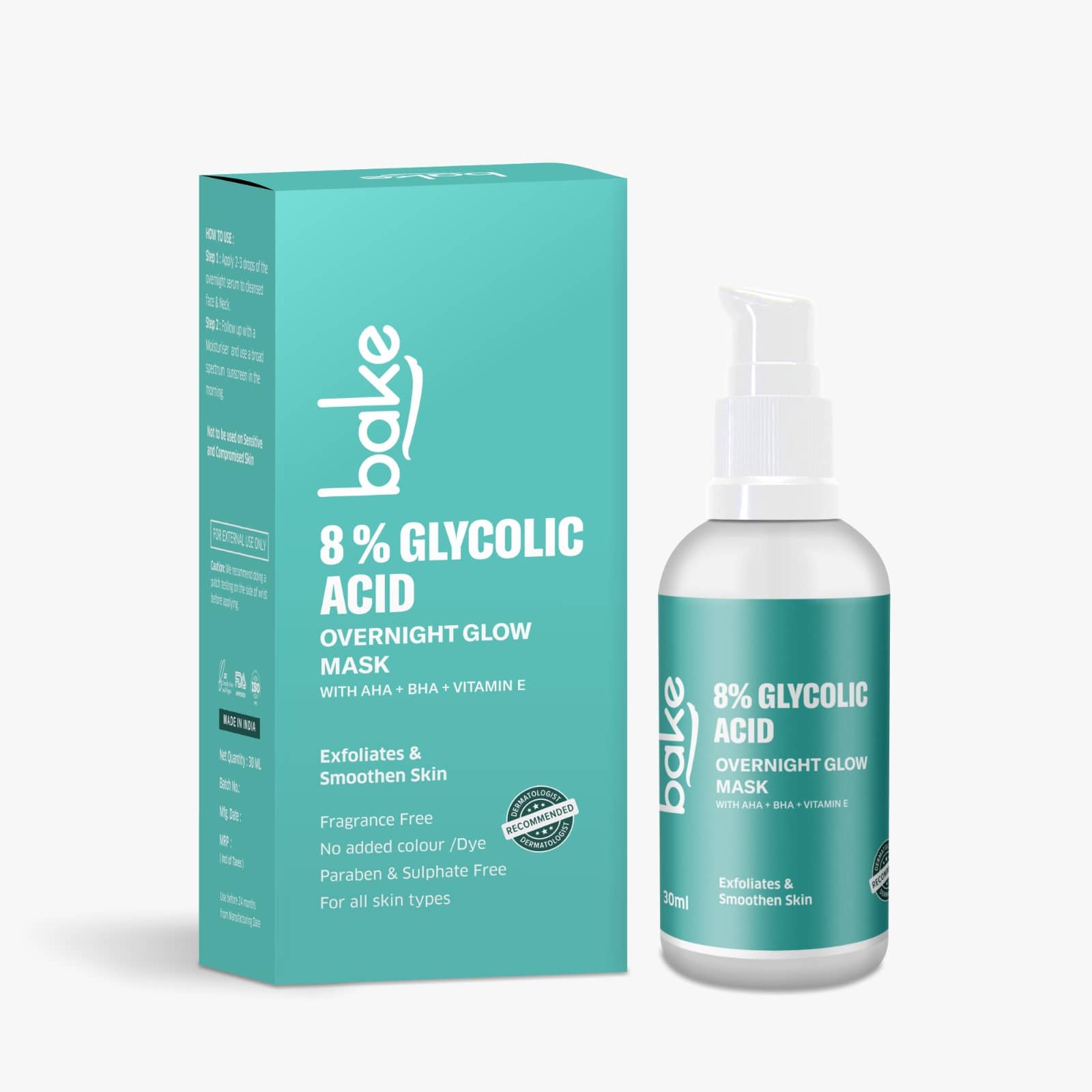 BAKE Face Serum Glycolic Acid Pigmentation Reducing For All Skin Type ( Pack of 1 )