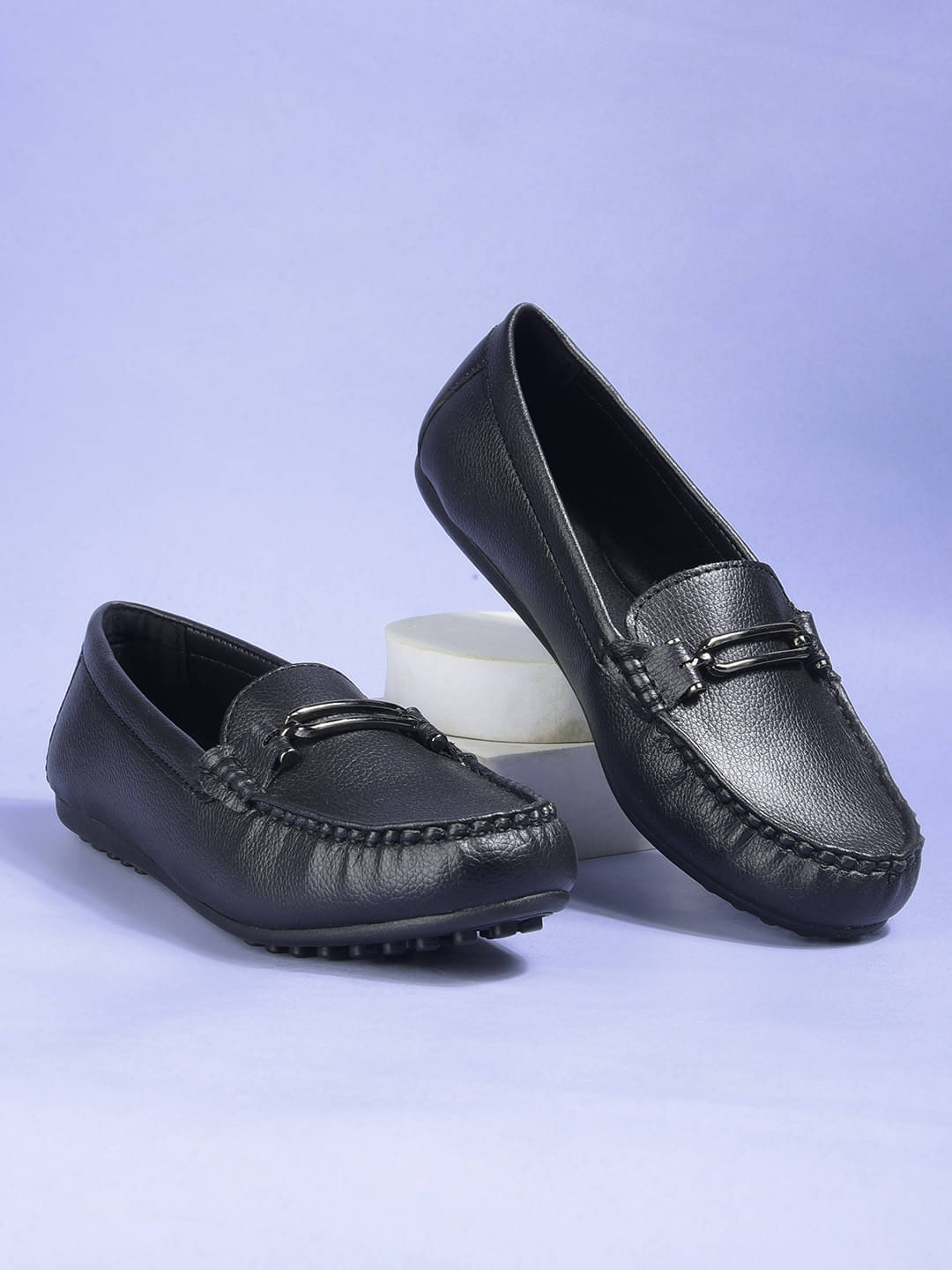     			Bata Black Women's Loafers