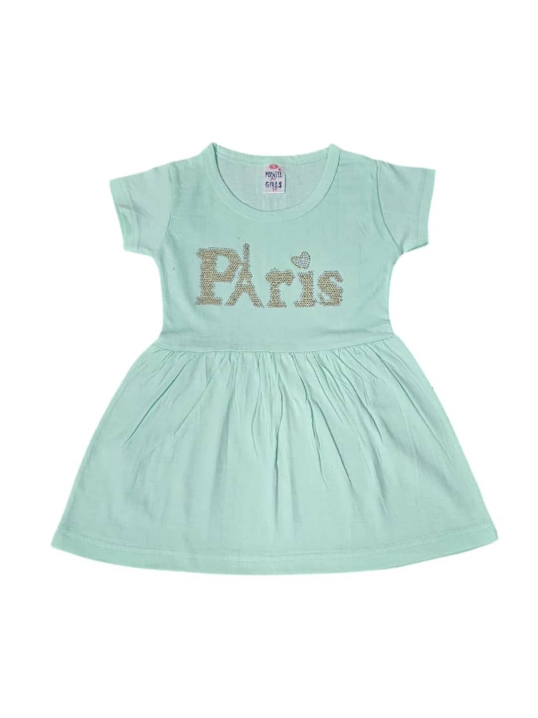 COOLTEES4U Cotton Frock For Girls ( Pack of 1 , Green )