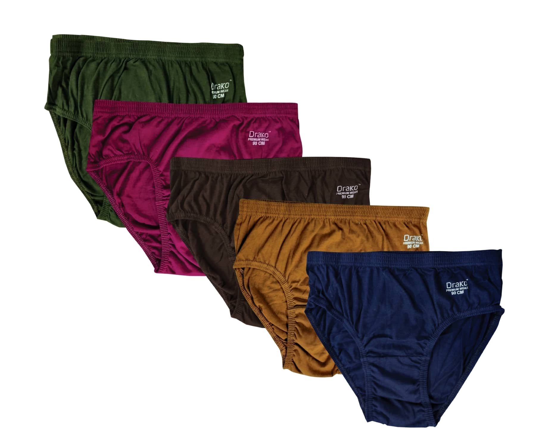 Drako Pack of 5 Cotton Briefs For Women ( Multi Color )