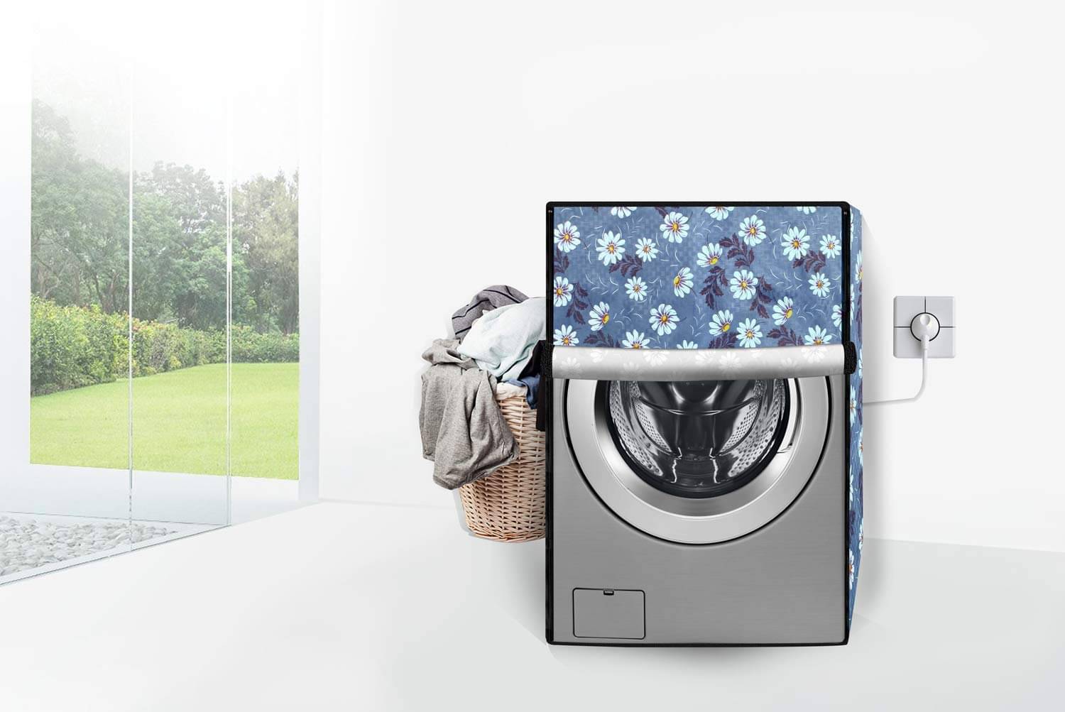 ENTICE Front Load Washing Machine Cover Compatiable For 10 kg - Blue ENTICE Front Load Washing Machine Cover Compatiable For 10 kg - Blue