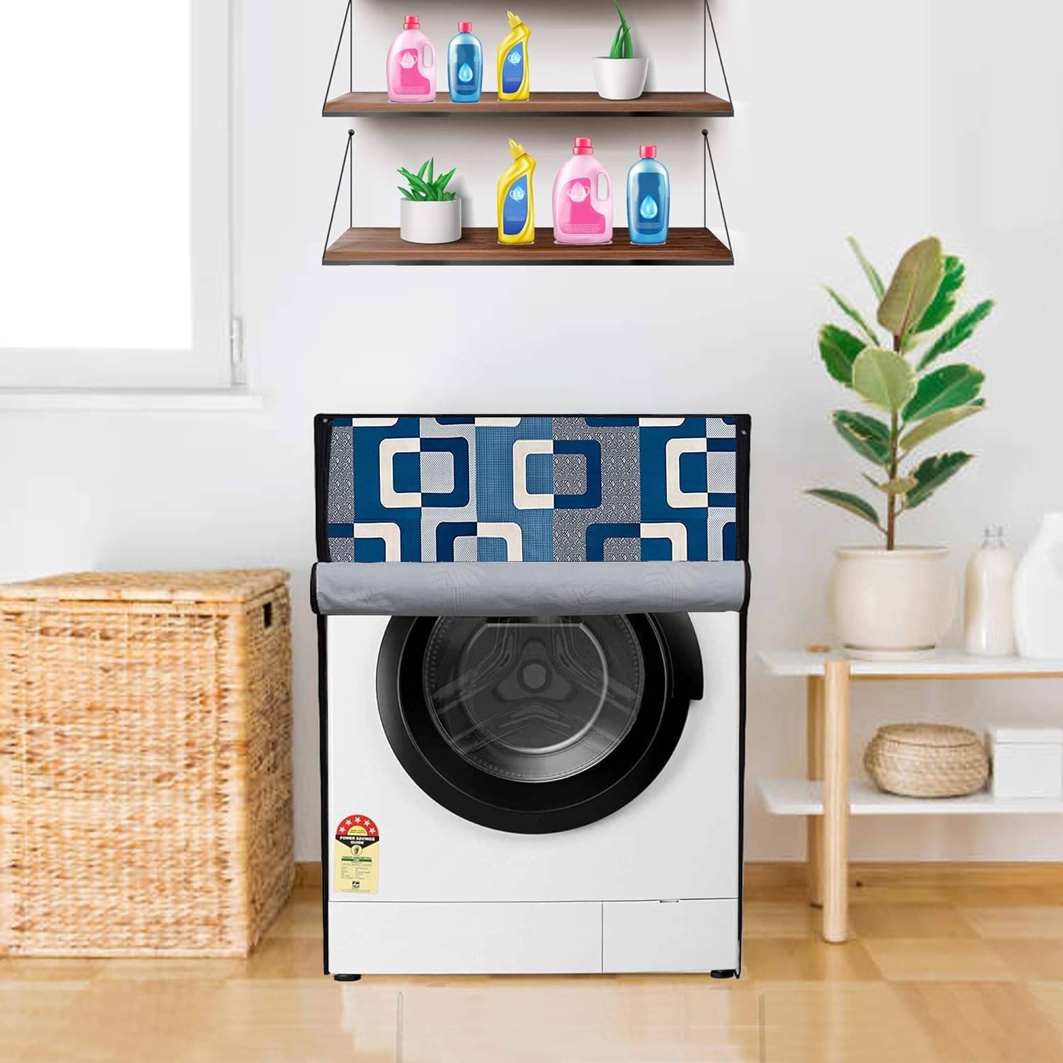 ENTICE Front Load Washing Machine Cover Compatiable For 10 kg - Blue ENTICE Front Load Washing Machine Cover Compatiable For 10 kg - Blue