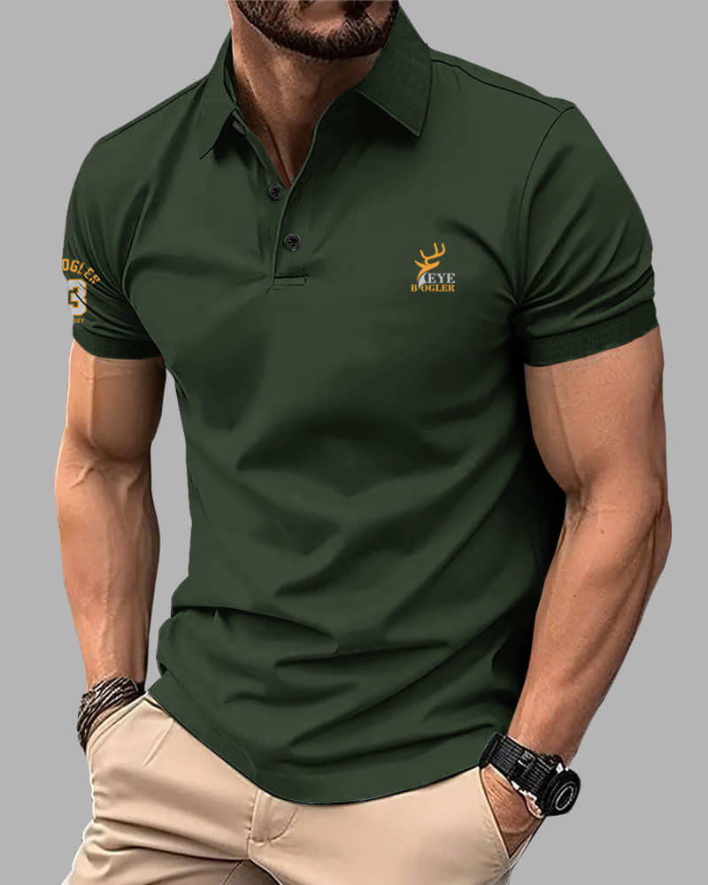 Eyebogler Pack of 1 Polyester Regular Fit Solid Half Sleeves Men's Polo T Shirt ( Grey )