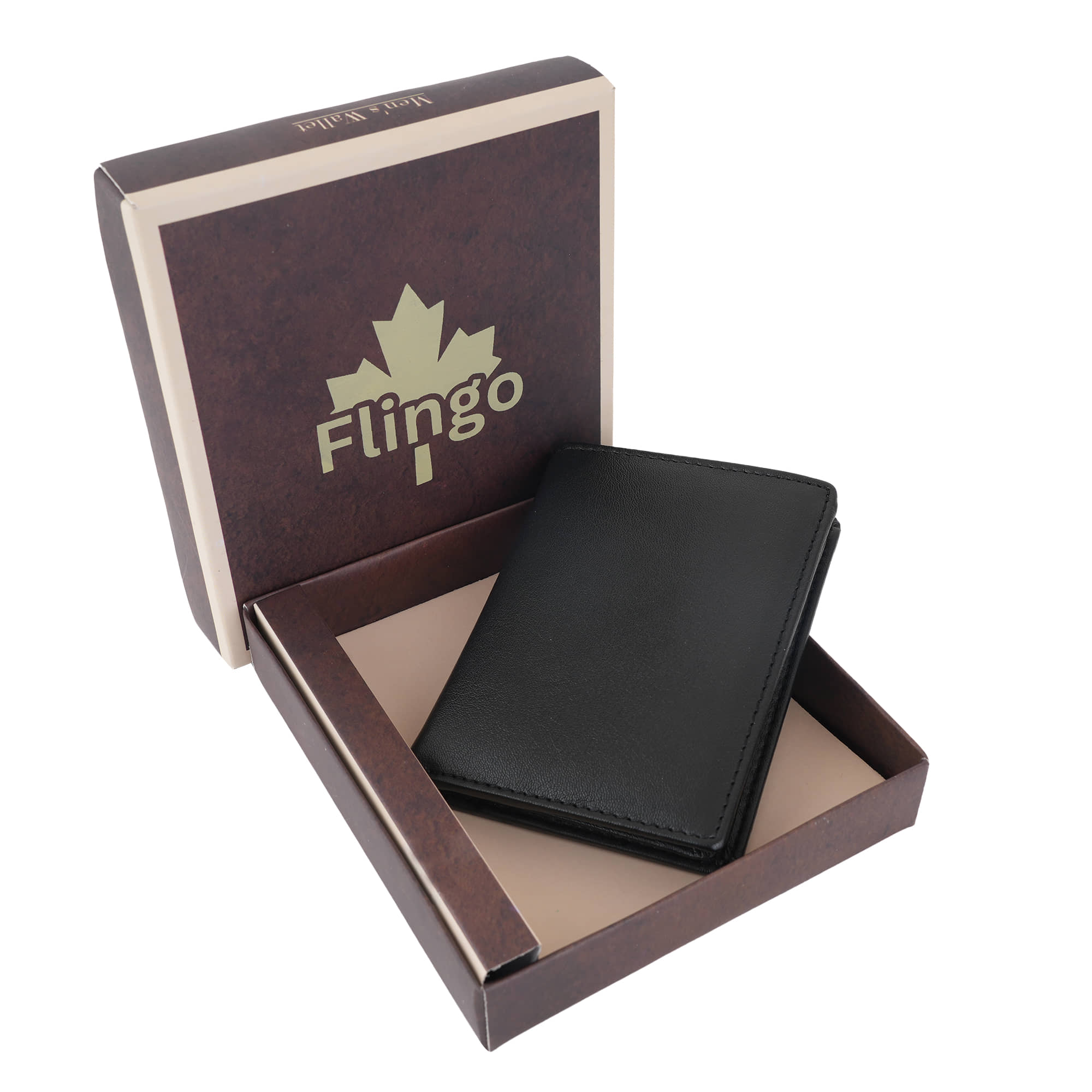 Flingo Leather Solid Men's Regular Wallet With 5 Slots For Card ( Black , Pack of 1 ) - Handbags | Buy online on ZillyBuy