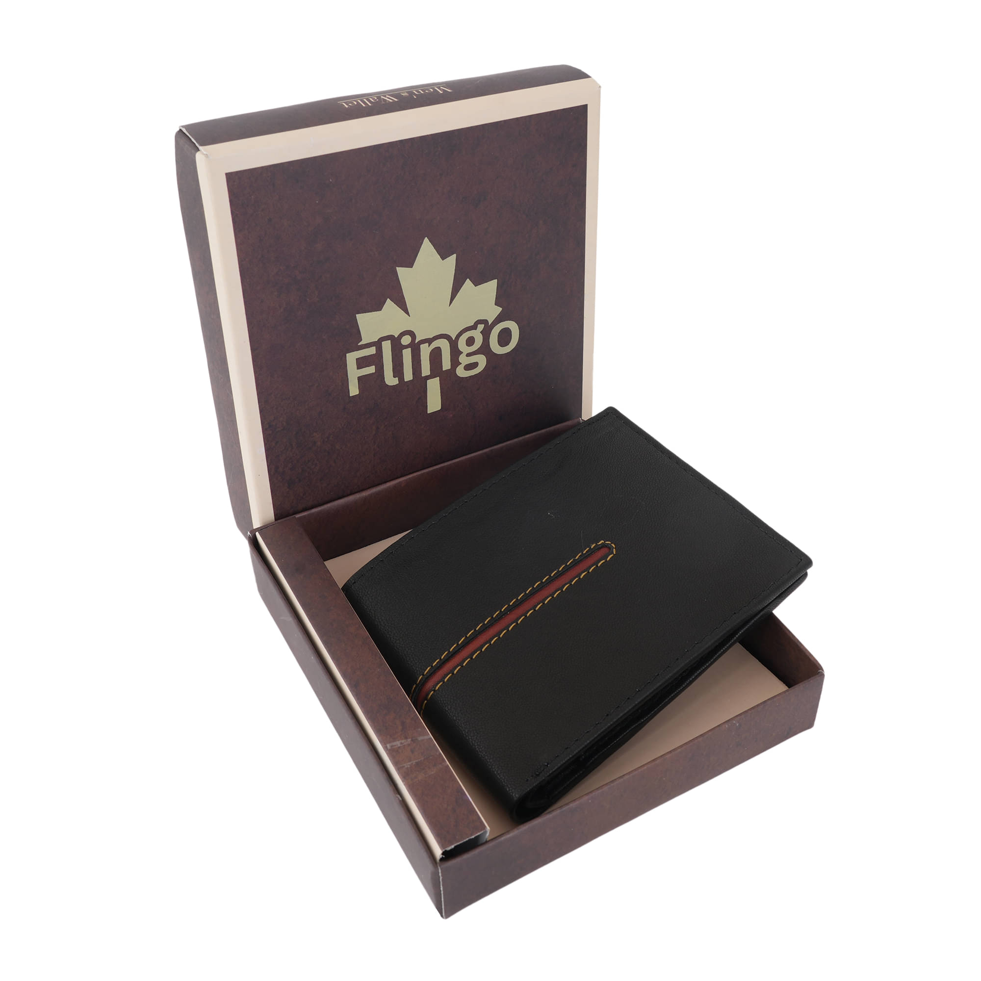 Flingo Leather Solid Men's Regular Wallet With 5 Slots For Card ( Black , Pack of 1 ) Flingo Leather Solid Men's Regular Wallet With 5 Slots For Card ( Black , Pack of 1 )