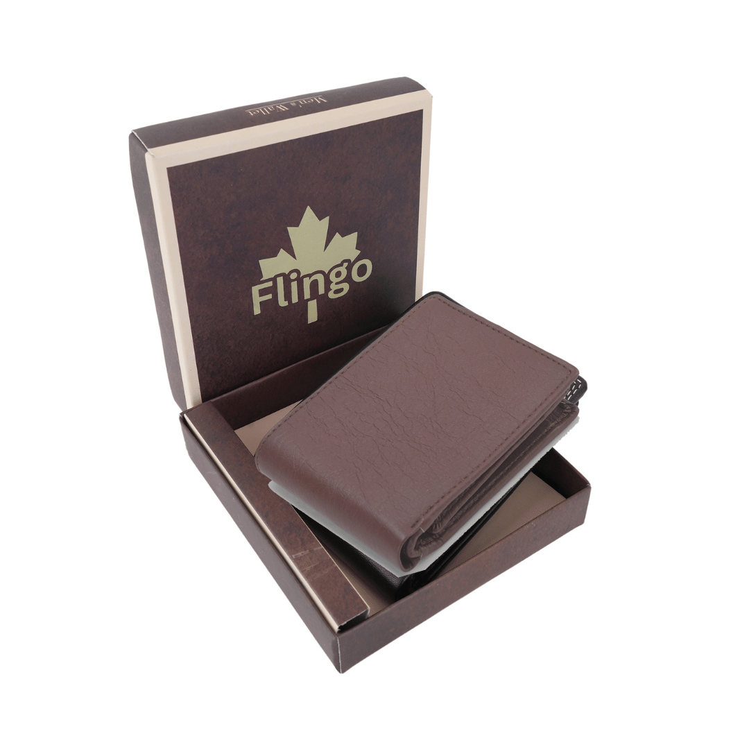 Flingo Leather Solid Men's Regular Wallet With 5 Slots For Card ( Brown , Pack of 1 ) - Handbags | Buy online on ZillyBuy