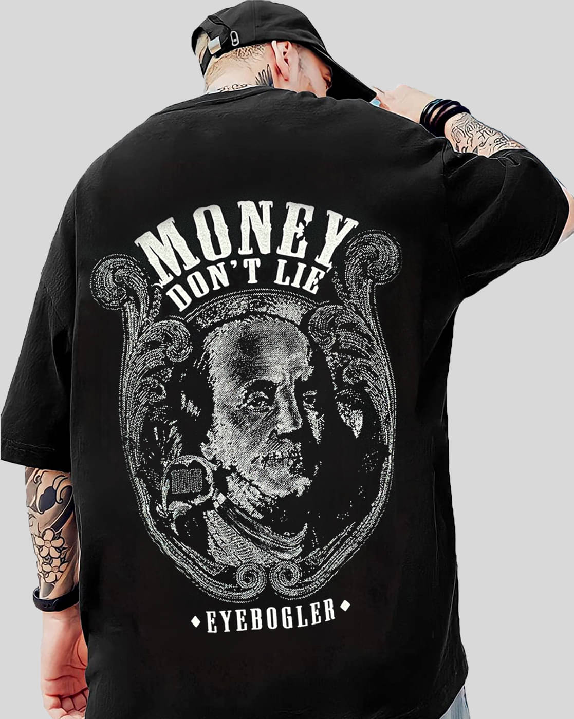 Eyebogler Men Cotton Blend Relaxed Fit Printed T-Shirt ( Black )     			Eyebogler Men Cotton Blend Relaxed Fit Printed T-Shirt ( Black )