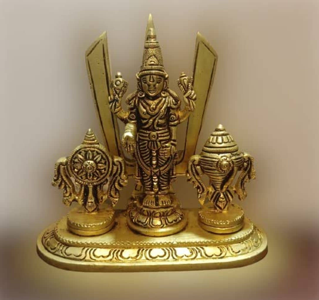 Heaven Decor Aluminium Balaji Idol ( 10 cm )