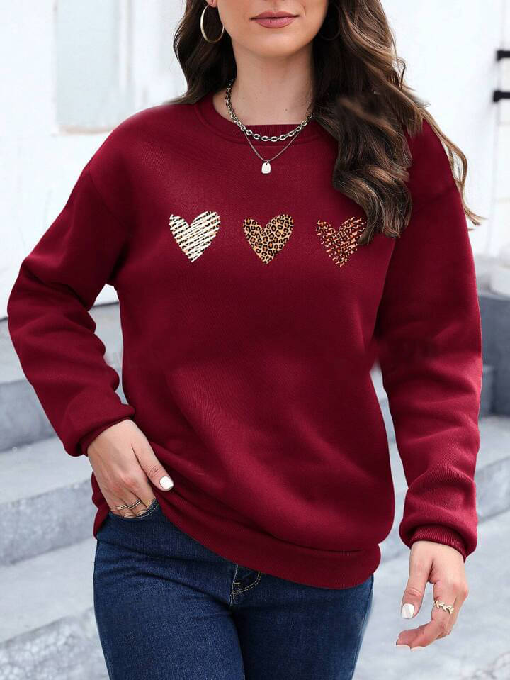     			Kashian Women Fleece Round Neck Sweatshirt ( Maroon )