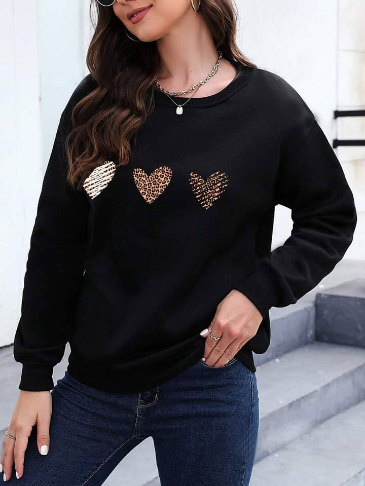     			Kashian Fleece Women's Non Hooded Sweatshirt ( Black )