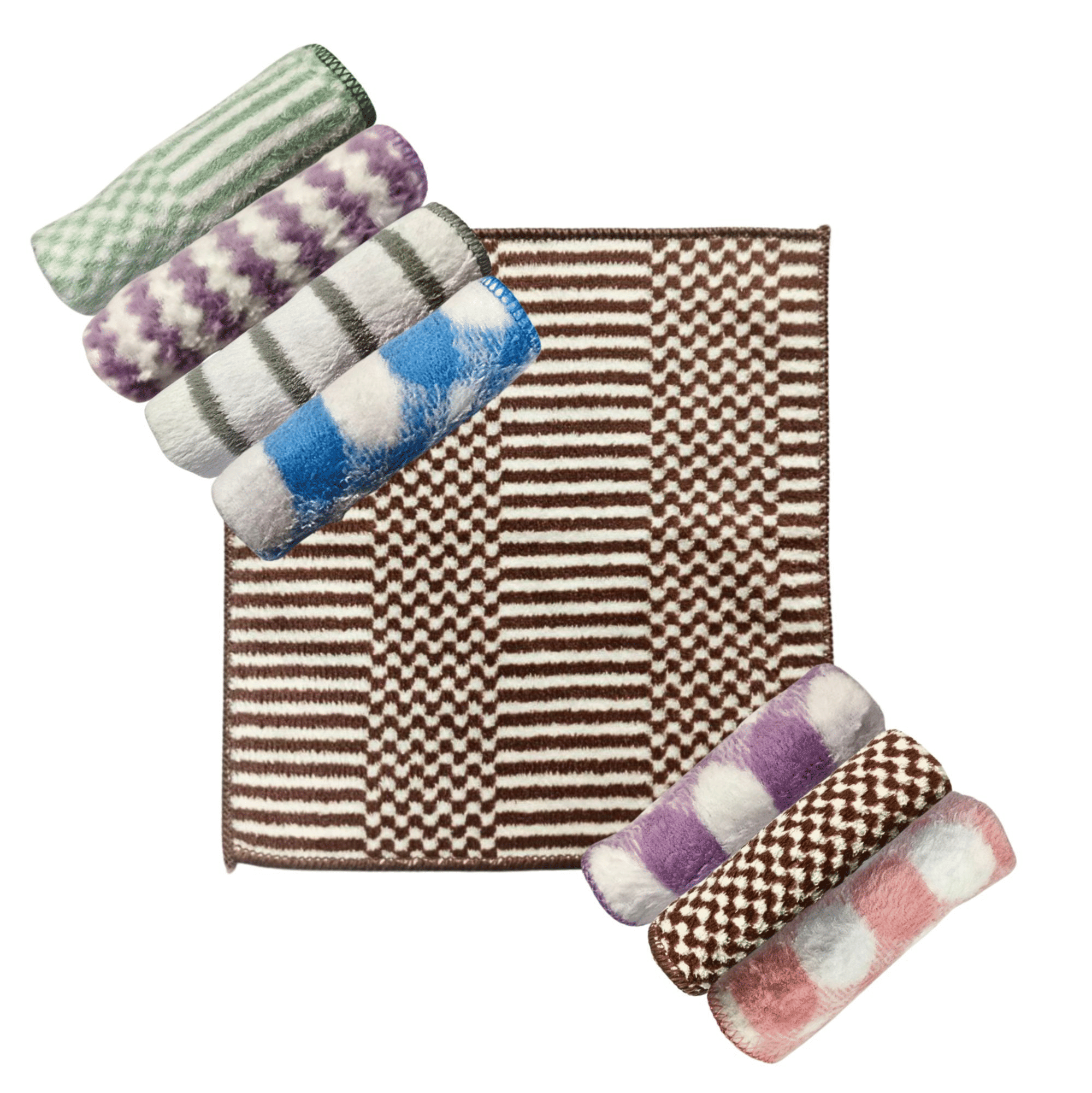     			Microfiber Face Towel/Handkerchief/Rumal/Extra Soft (25 x 25 CM) Pack of 8
