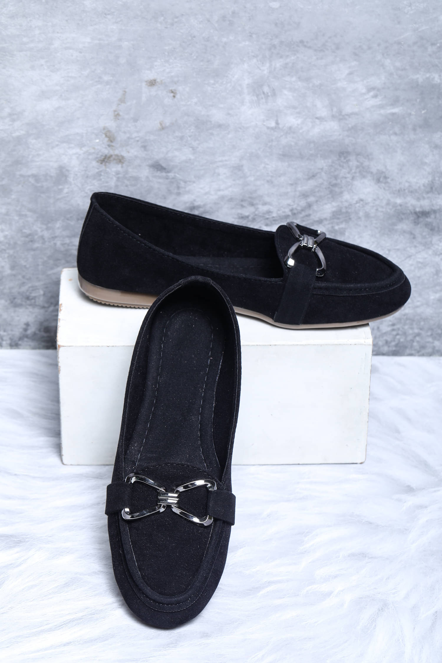     			Moonwalk Black Women's Casual Ballerinas