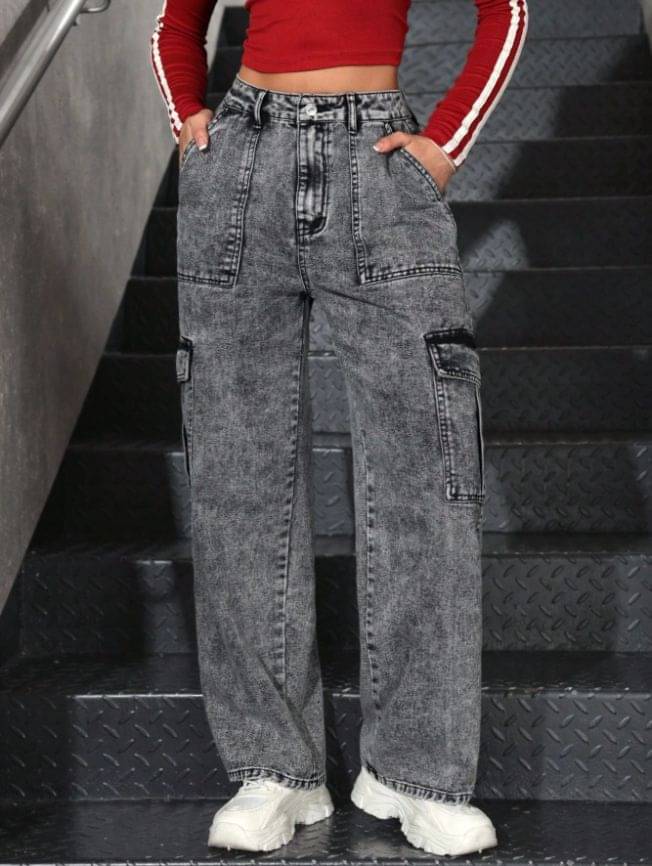     			Niffer Fashion - Charcoal Denim Flared Women's Jeans ( Pack of 1 )