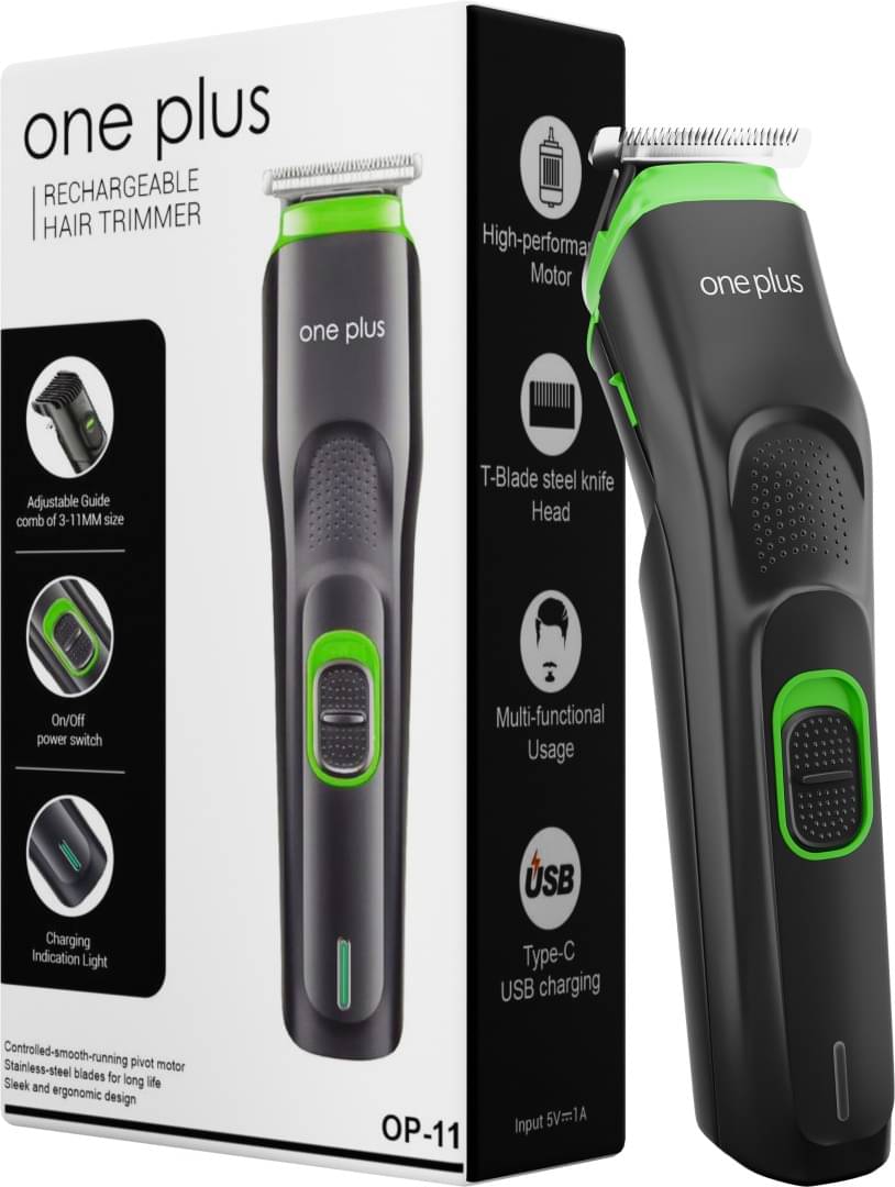     			OnePlus OP-11 Green Cordless,Corded Beard Trimmer With 120 minutes Runtime