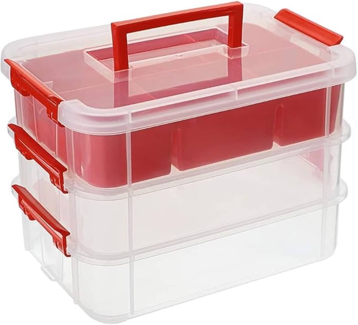     			Plastic 3 Layer Multi Purpose Make Up/Cosmetic/Stationery/Jewellery Organiser Storage Box