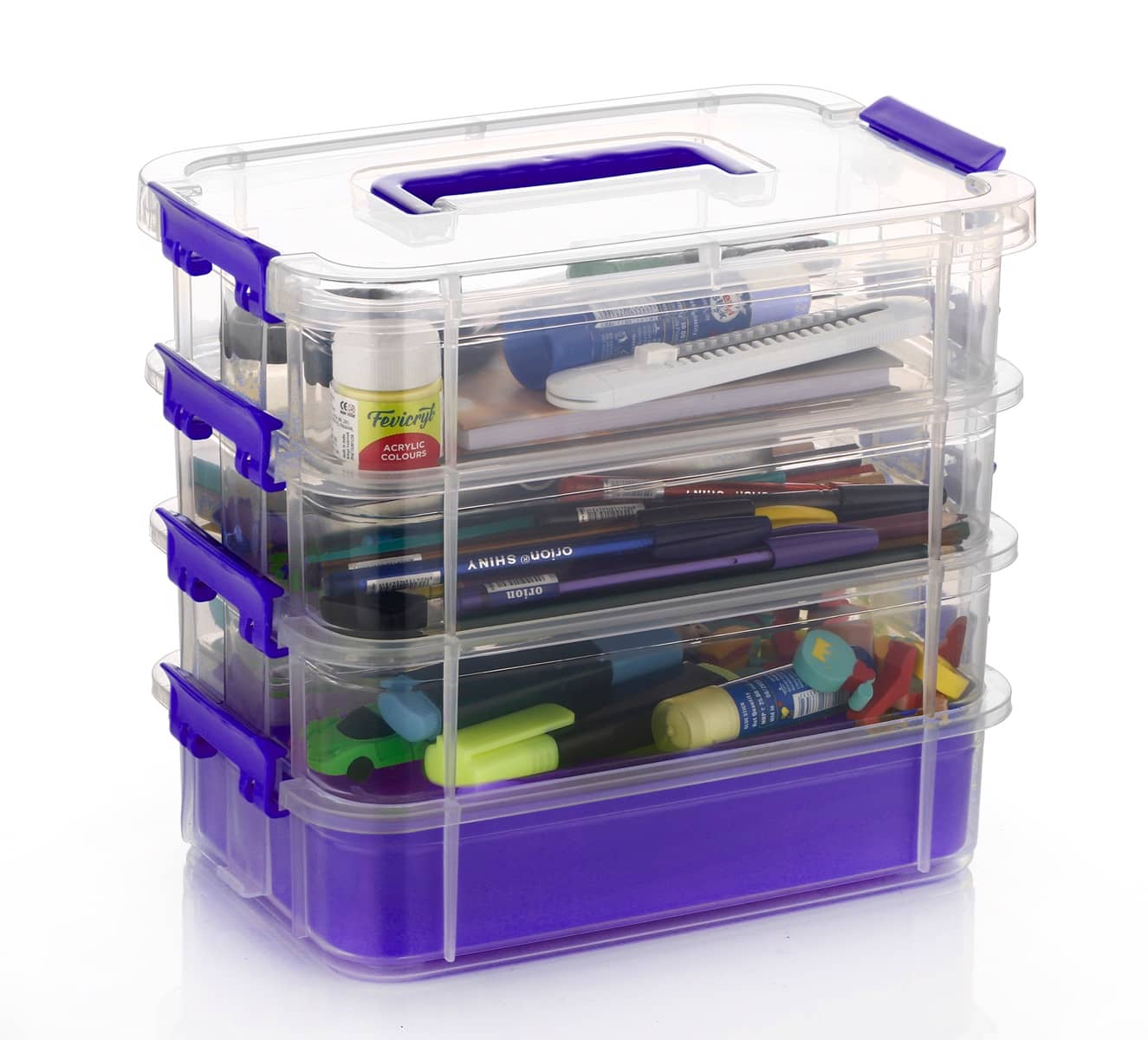 Plastic 4 Layer Make Up/Cosmetic/Jewellery/Stationery Organiser Storage Box - Jewellery Sets | Buy online on ZillyBuy