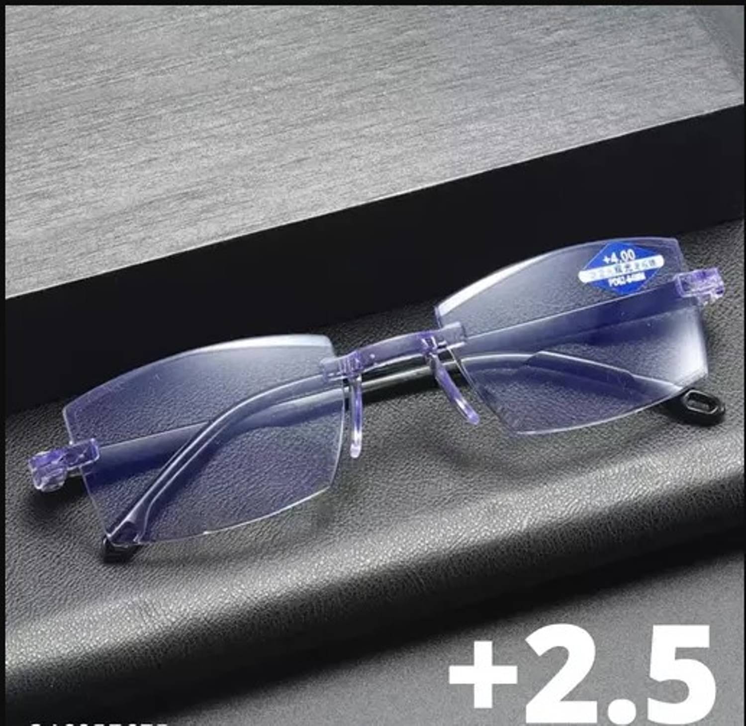     			THMT Rectangle Rimless Reading Glasses