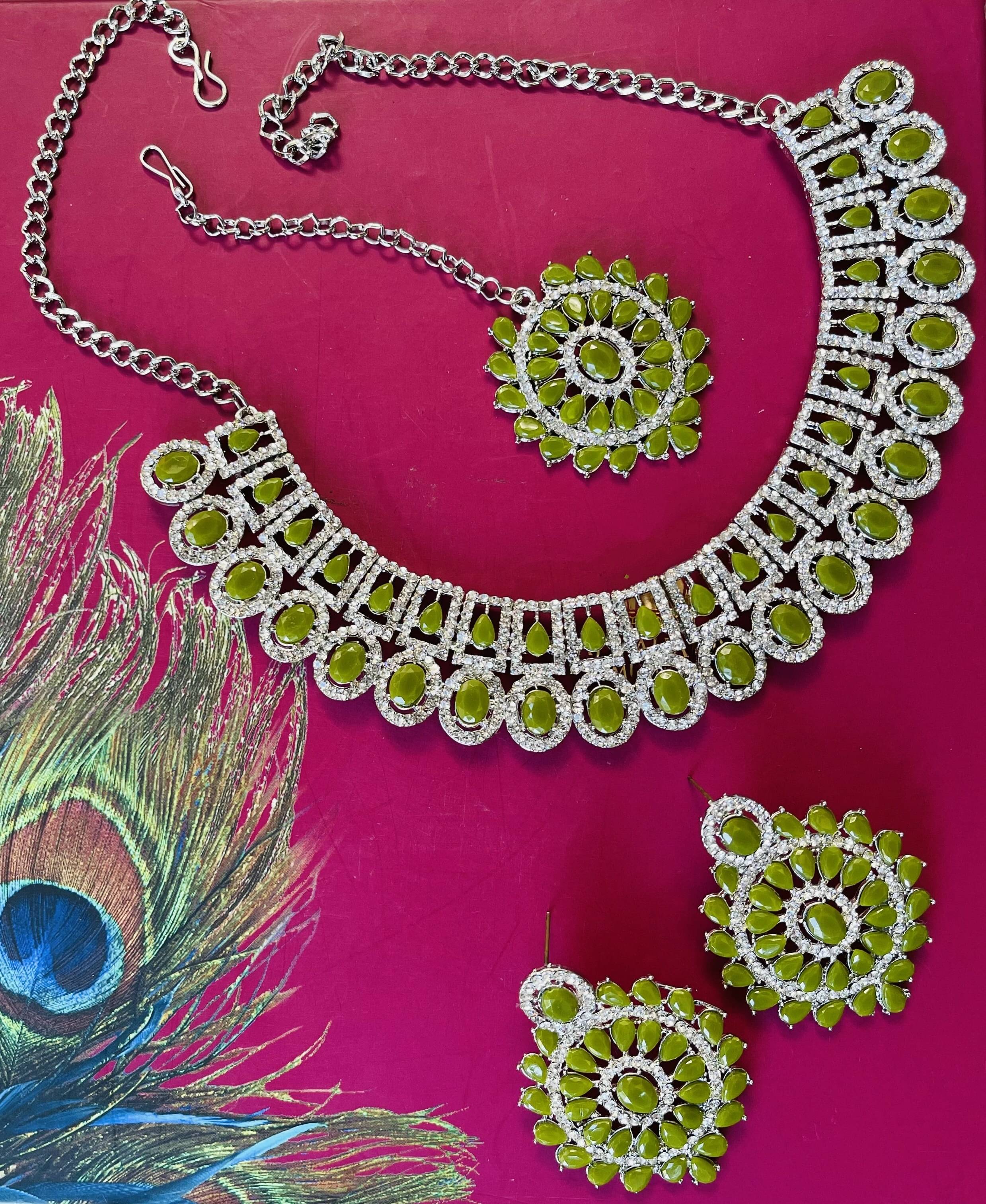     			Vatsalya Creation Khaki Alloy Necklace Set ( Pack of 1 )