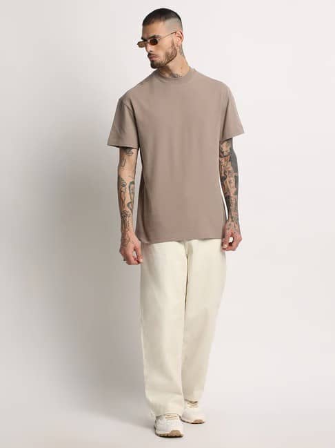 WOOMNY Basic Men's Jeans - Cream ( Pack of 1 ) - Jeans | Buy online on ZillyBuy