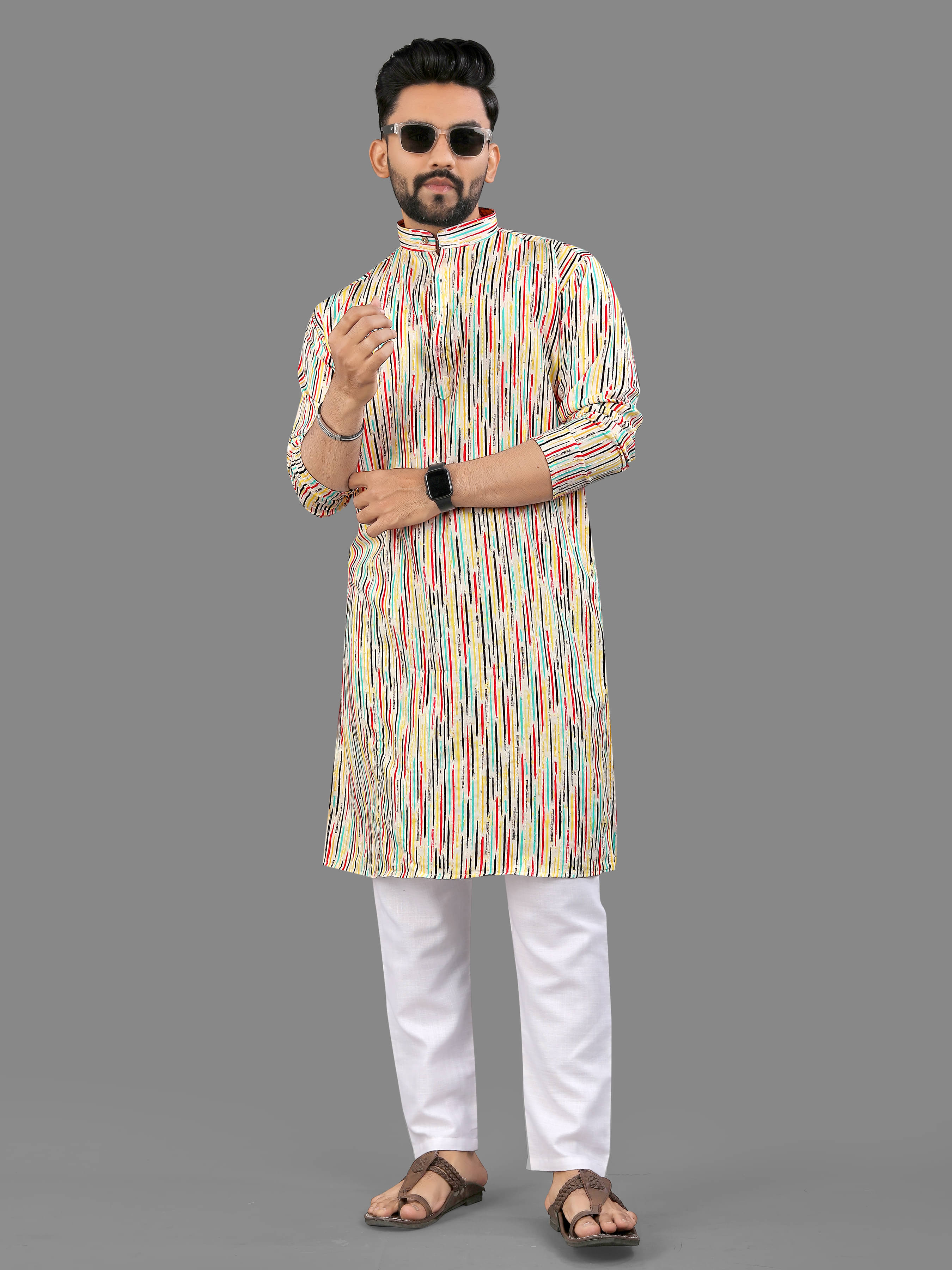 allan peter Muticolor Cotton Blend Men's Regular Kurta ( Pack of 1 ) allan peter Muticolor Cotton Blend Men's Regular Kurta ( Pack of 1 )